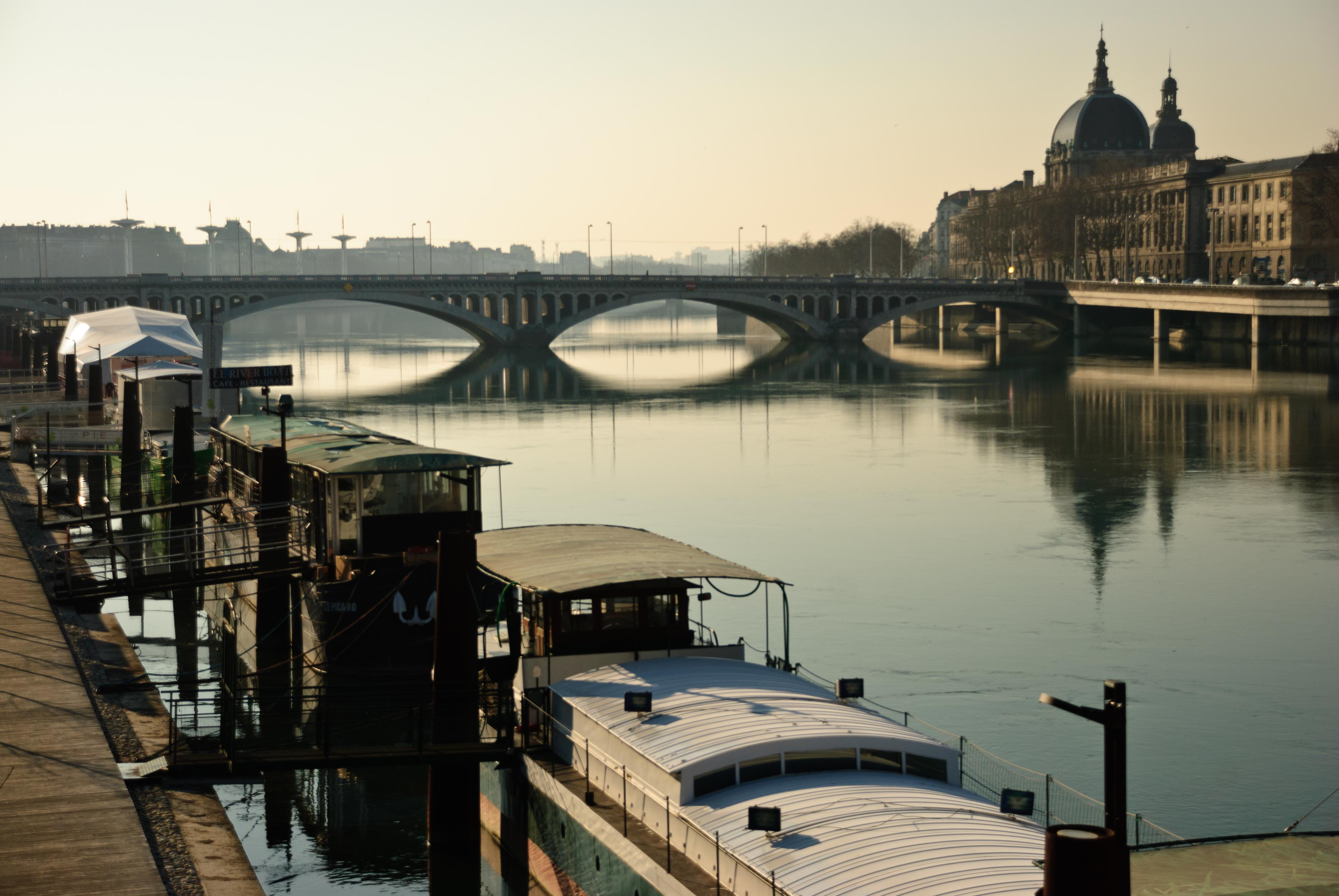 mode of transportation, river, connection, arch bridge, architecture, transportation, built structure, water, city, nature, france, no people, reflection, HD Wallpaper