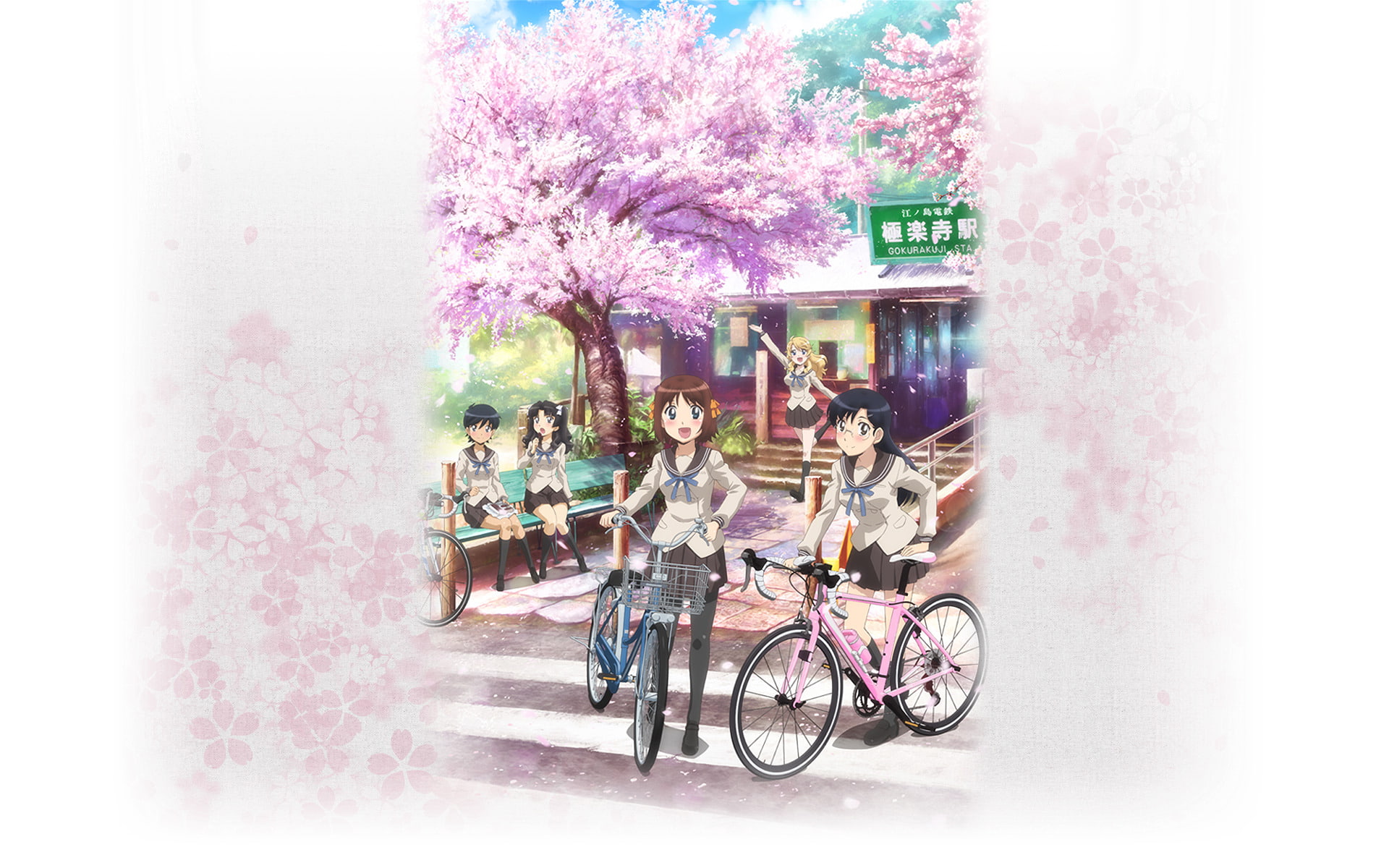 1080P, Minami Kamakura Koukou Joshi Jitensha-bu, Anime, HD Wallpaper
