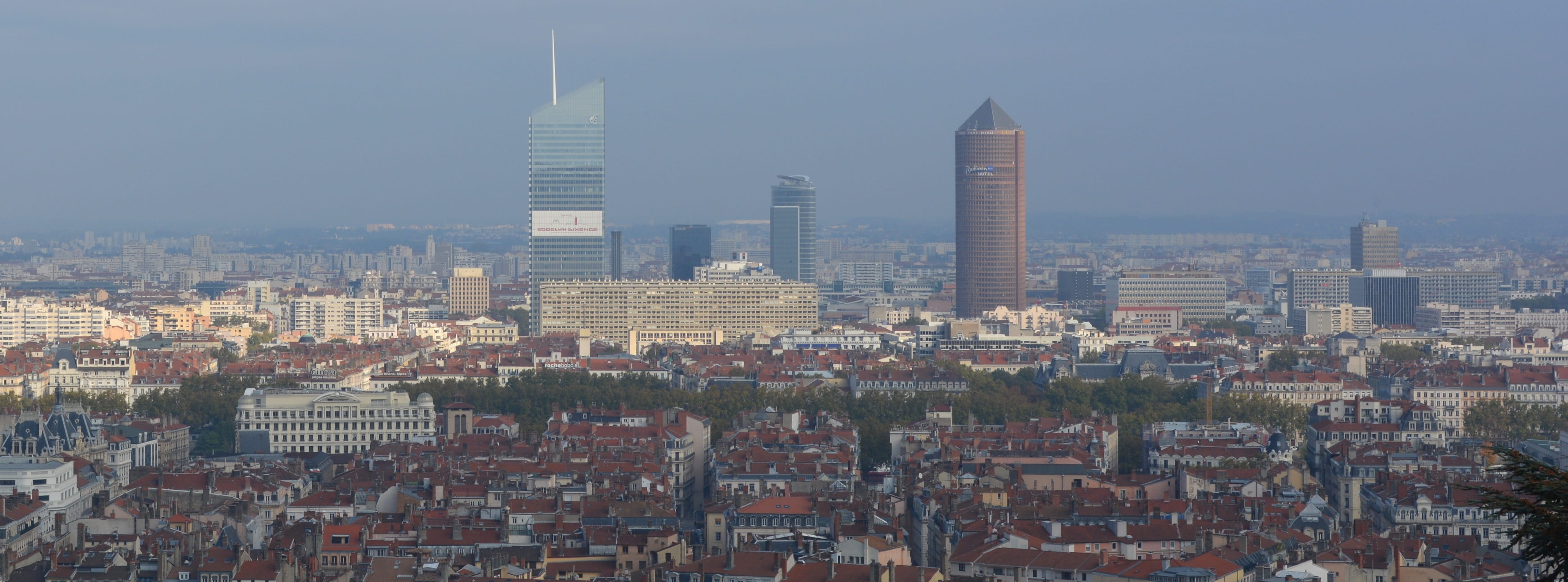cityscape, photo, panorama, City, travel destinations, view, financial district, sky, residential district, urban skyline, Lyon, Houses, spire, landscape, HD Wallpaper