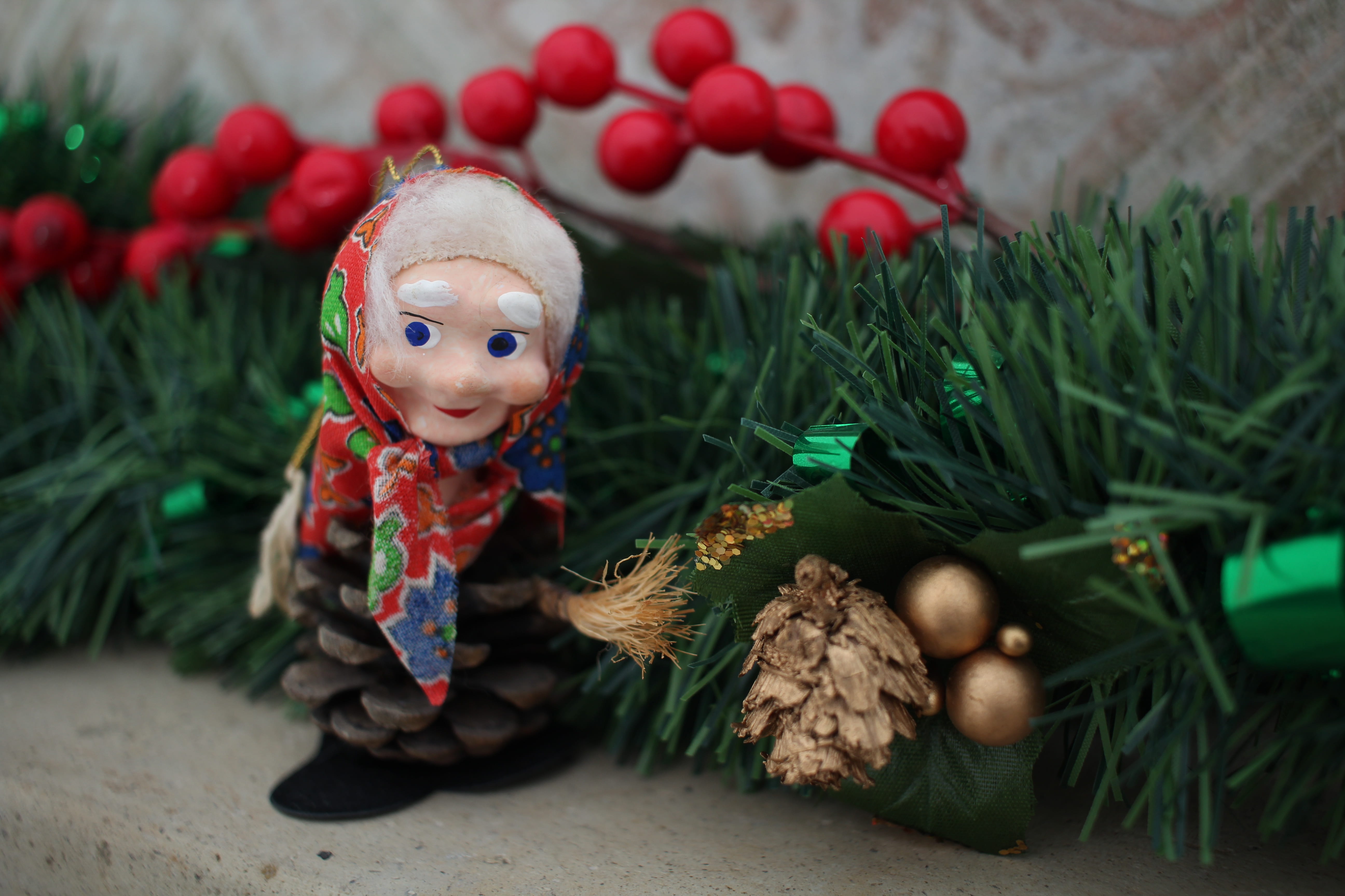 art and craft, tree, human representation, christmas decoration, celebration, toy, representation, cone, nature, epiphany, close-up, plant, red, holiday, HD Wallpaper