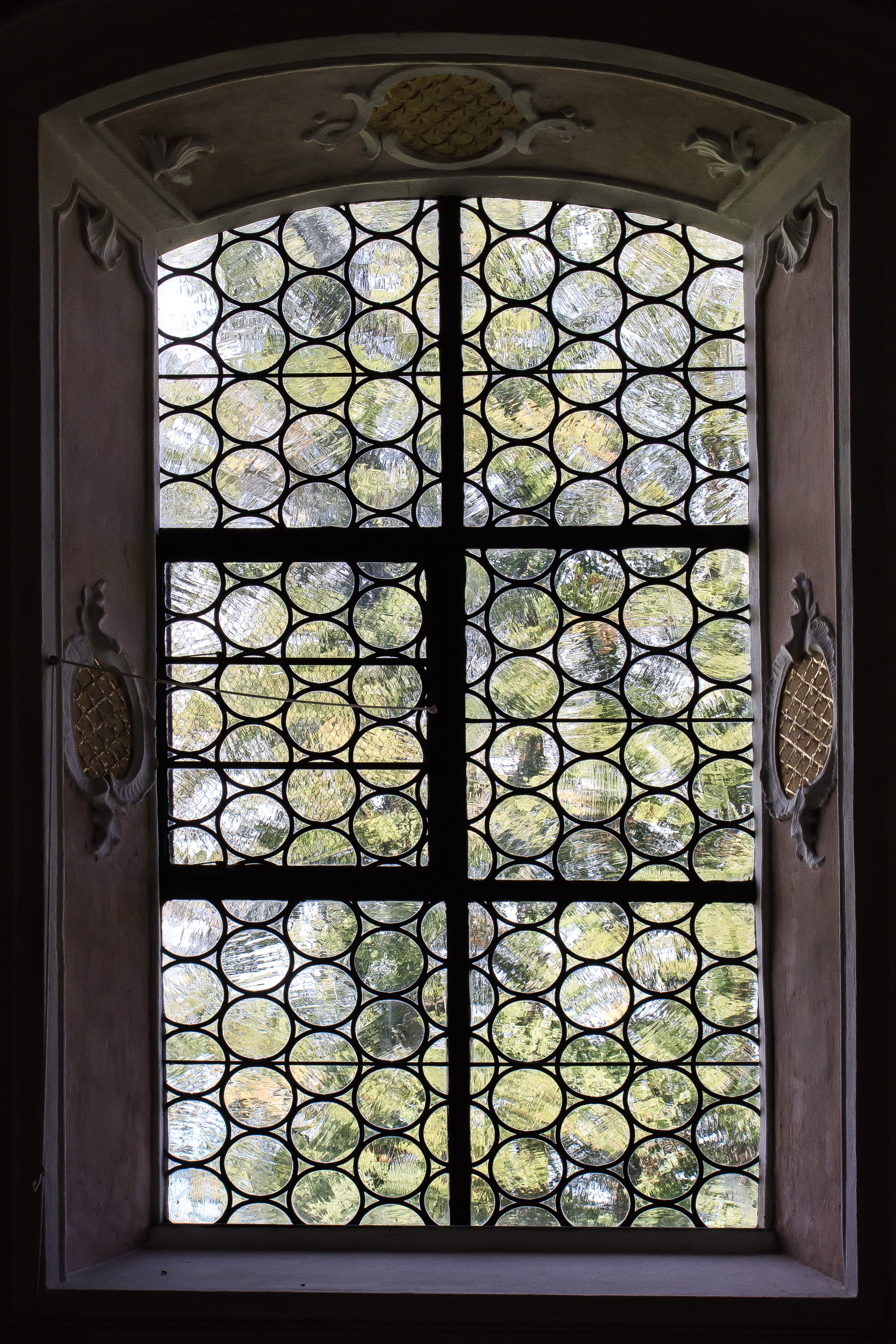 lead glass, safety, historically, glass window, design, building, church, indoors, entrance, closed, pattern, glass - material, wrought iron, metal, built structure, Phone HD Wallpaper