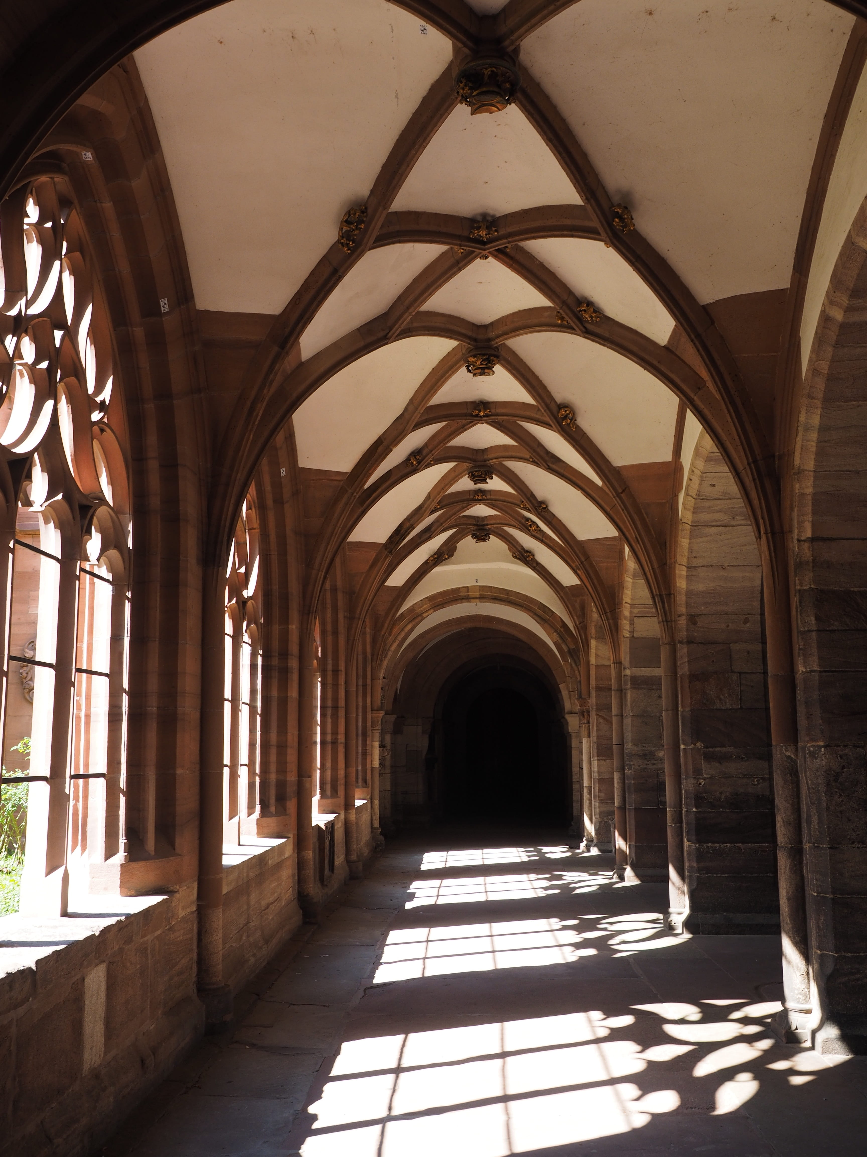 abbey, belief, history, münster, chapel, architecture, place of worship, day, indoors, the way forward, sand stone, sunlight, landmark, colonnade, cloister, Phone HD Wallpaper
