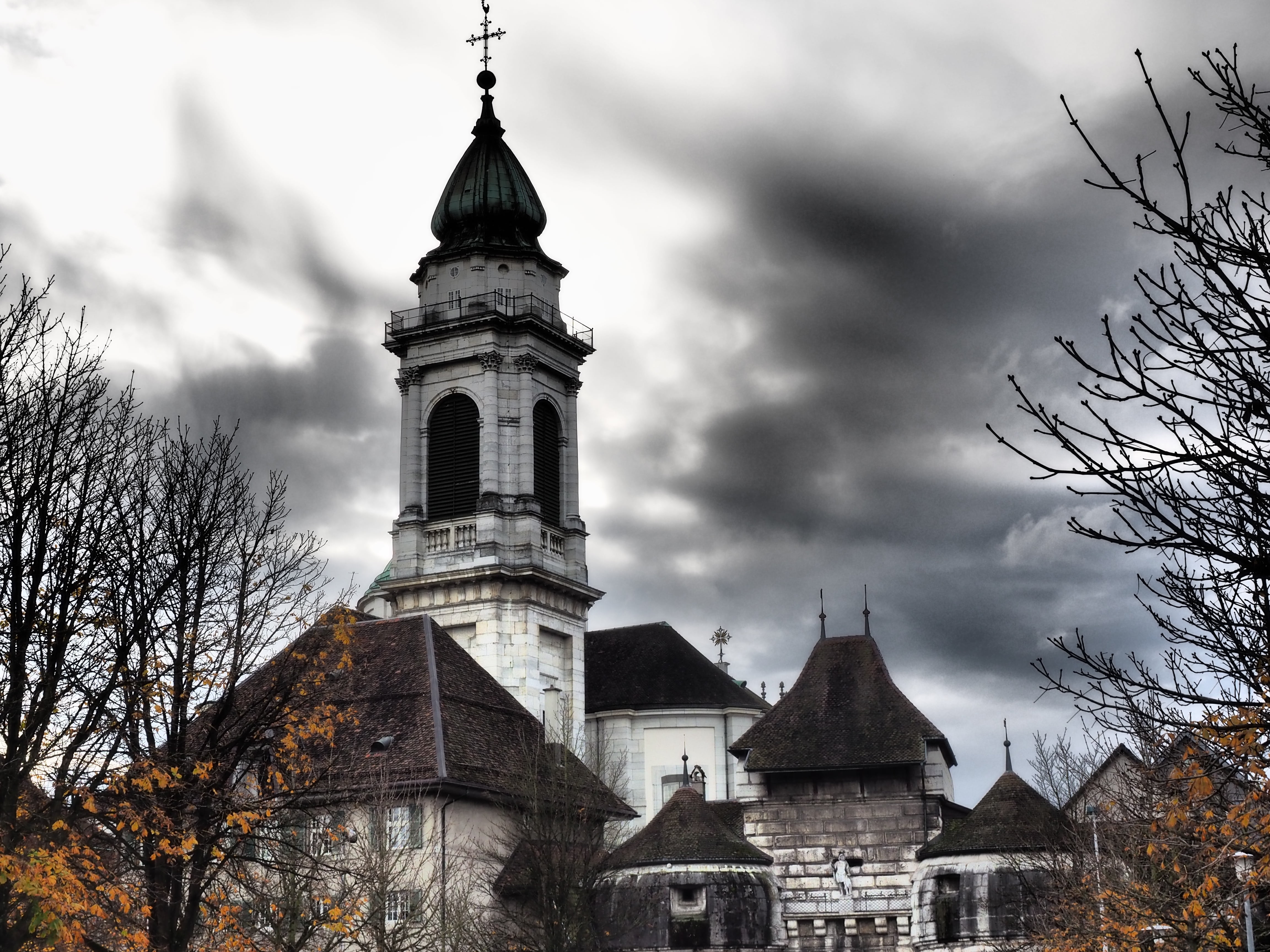 roman catholic, no people, st ursus cathedral, the past, building, travel destinations, cloud - sky, tower, spirituality, place of worship, belief, religion, HD Wallpaper
