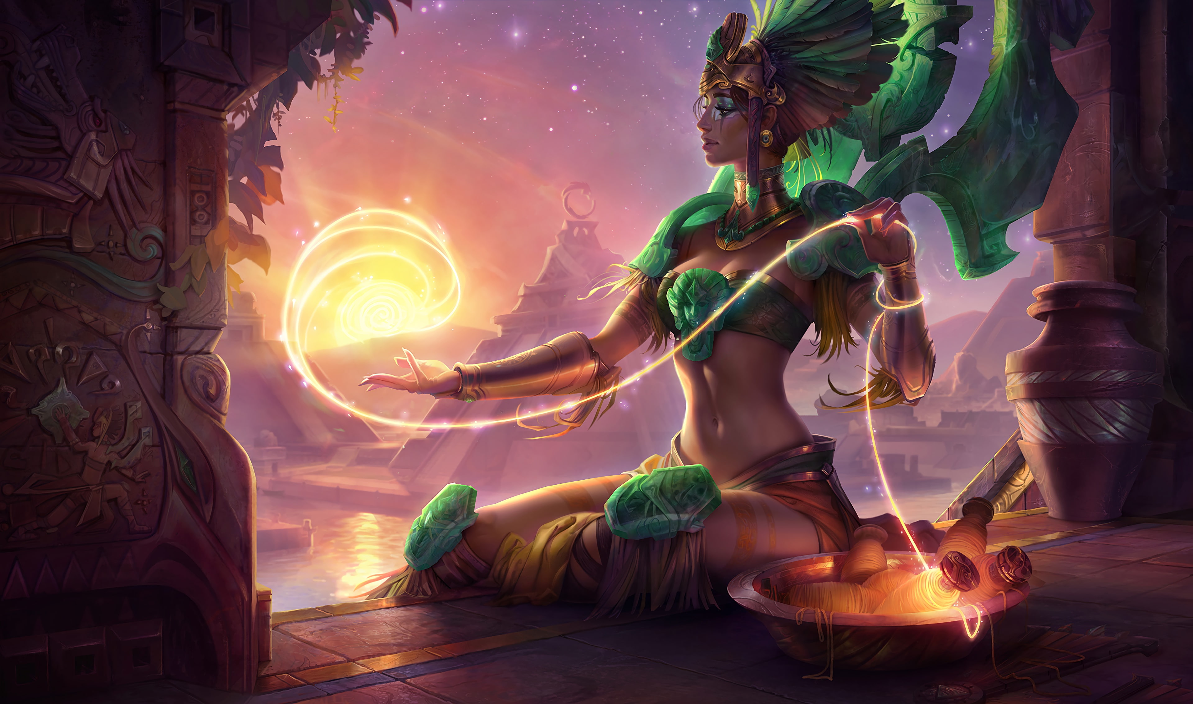 karma, Solar, god, 4K, League of Legends, HD Wallpaper