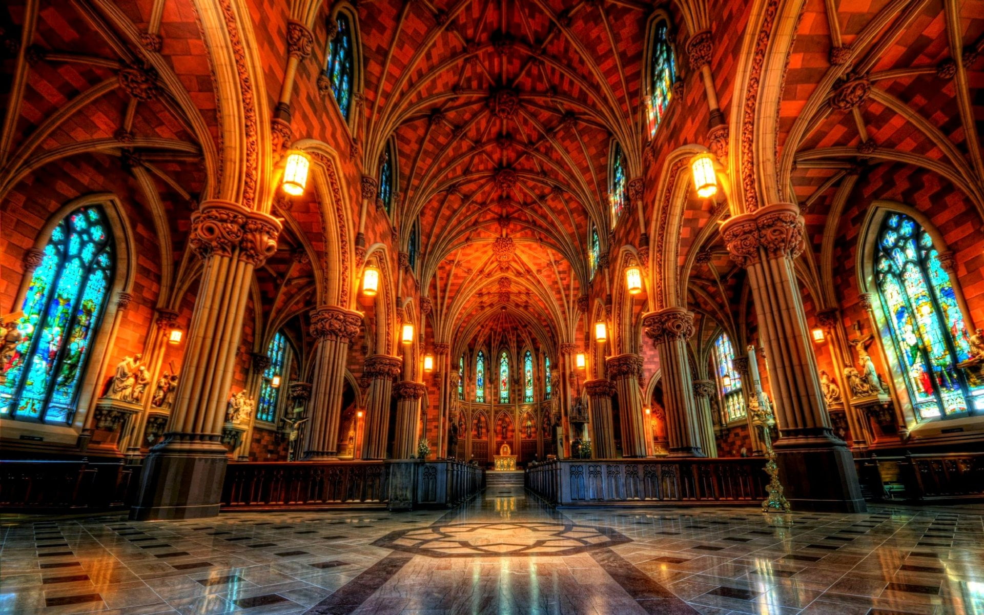interior, history, architectural column, indoors, spirituality, belief, place of worship, religion, Columns, in a row, no people, Colorful, Colors, Religious, HD Wallpaper