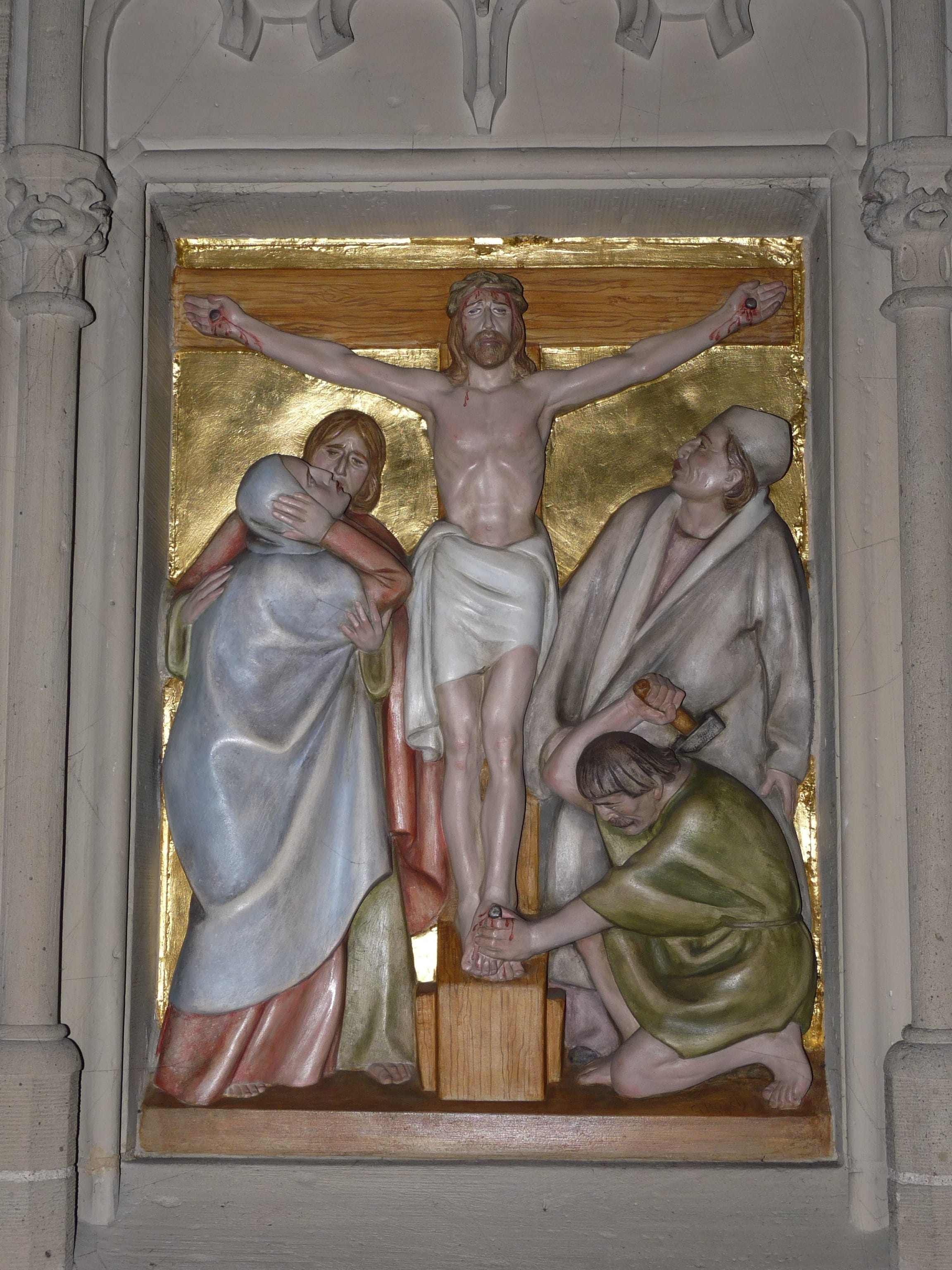 catholic, 2K, christianity, way of the cross, relief, statue, portugal, no people, male likeness, jesus, faith, sculpture, descent from the cross, art, Phone HD Wallpaper