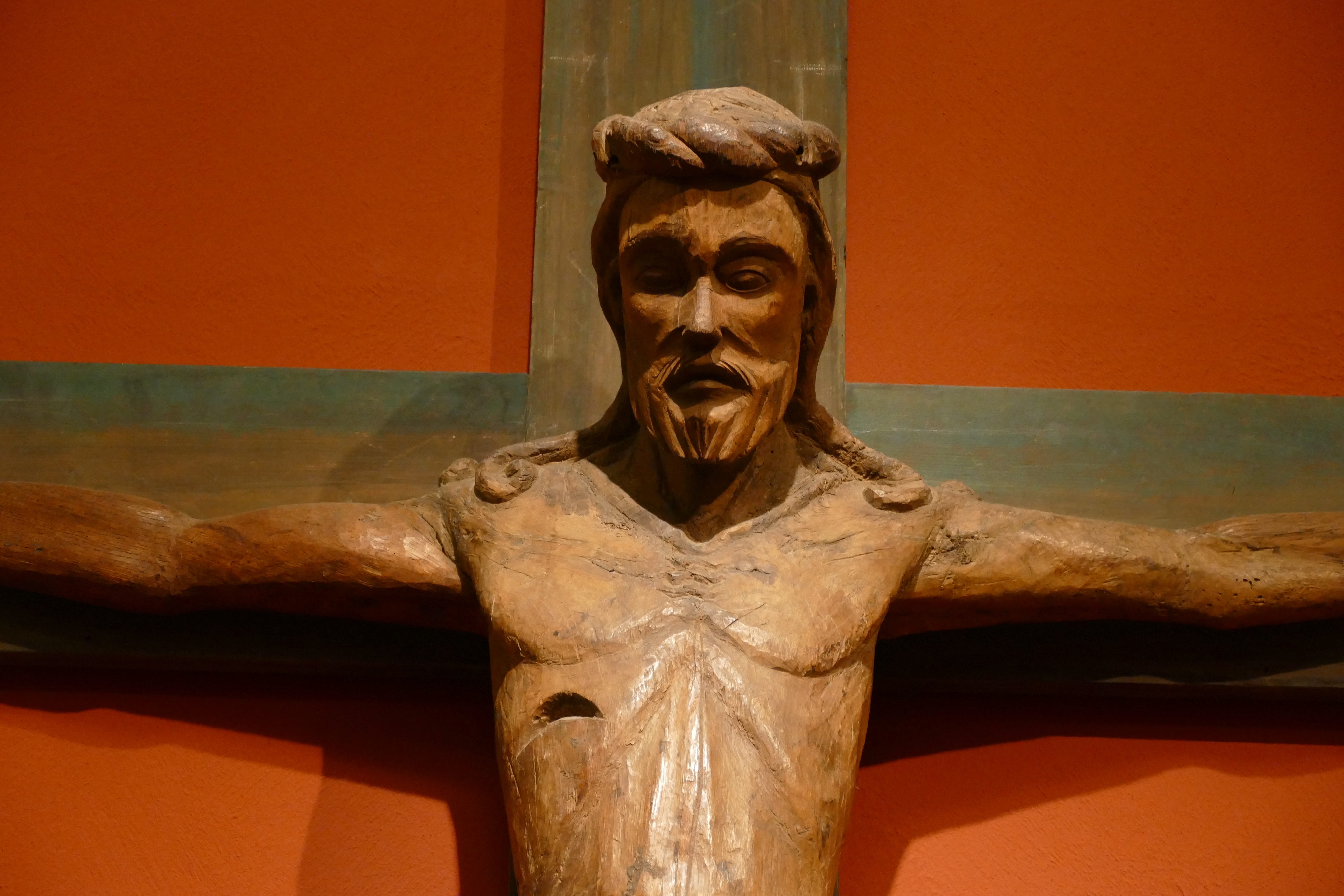 indoors, 5K, religion, crucifix, good friday, carving, day, built structure, carving - craft product, no people, wall - building feature, cross, figure, HD Wallpaper