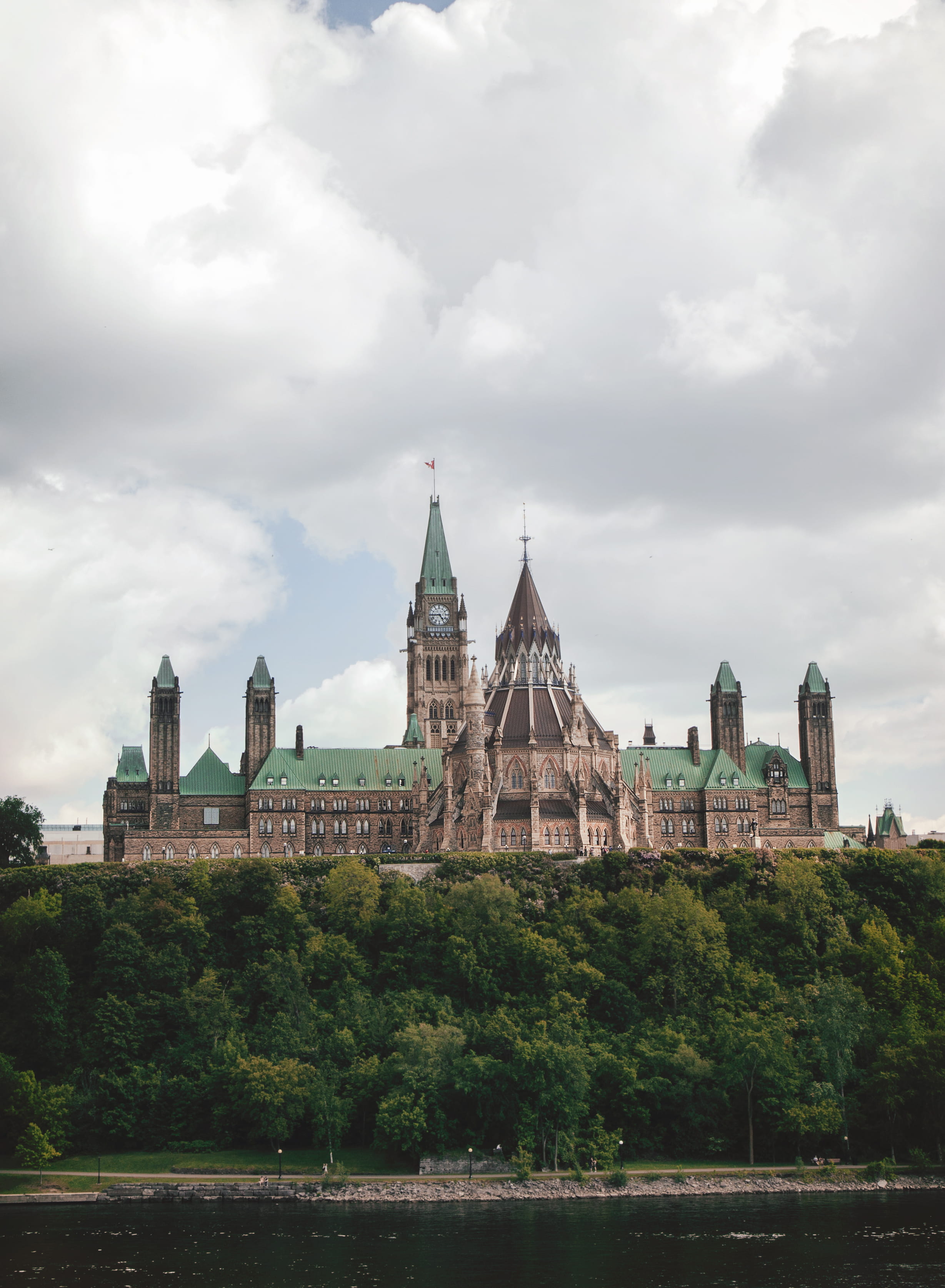 church, Ottawa, building, ontario, photo, architecture, administration, landmark, no people, outdoors, ancient, tower, castle, travel, green, built structure, Phone HD Wallpaper