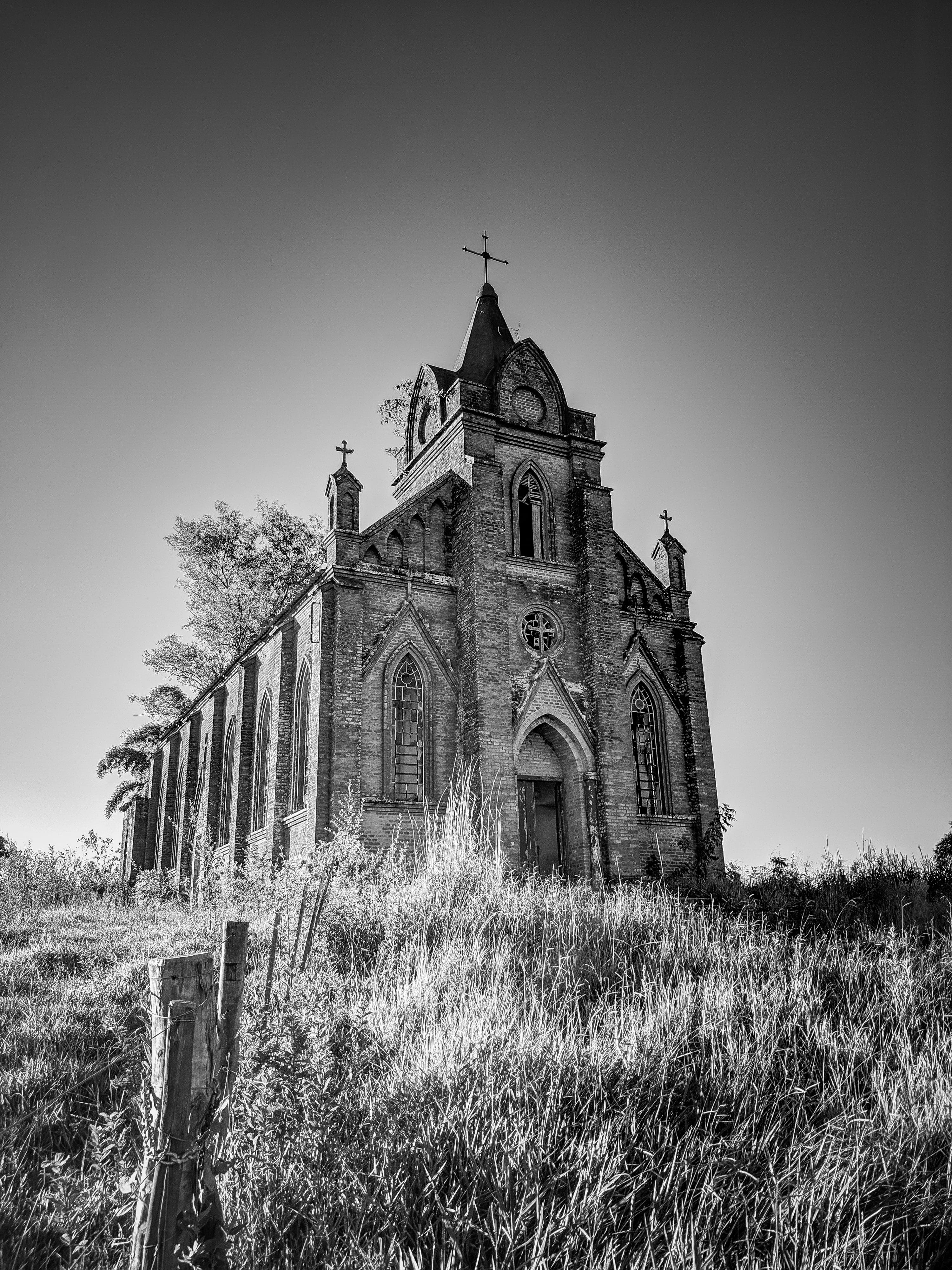 low angle view, goth like, spirituality, church, place of worship, nature, gothic, turning point, cathedral, religion, belief, 4K, the past, spire, grass, Phone HD Wallpaper