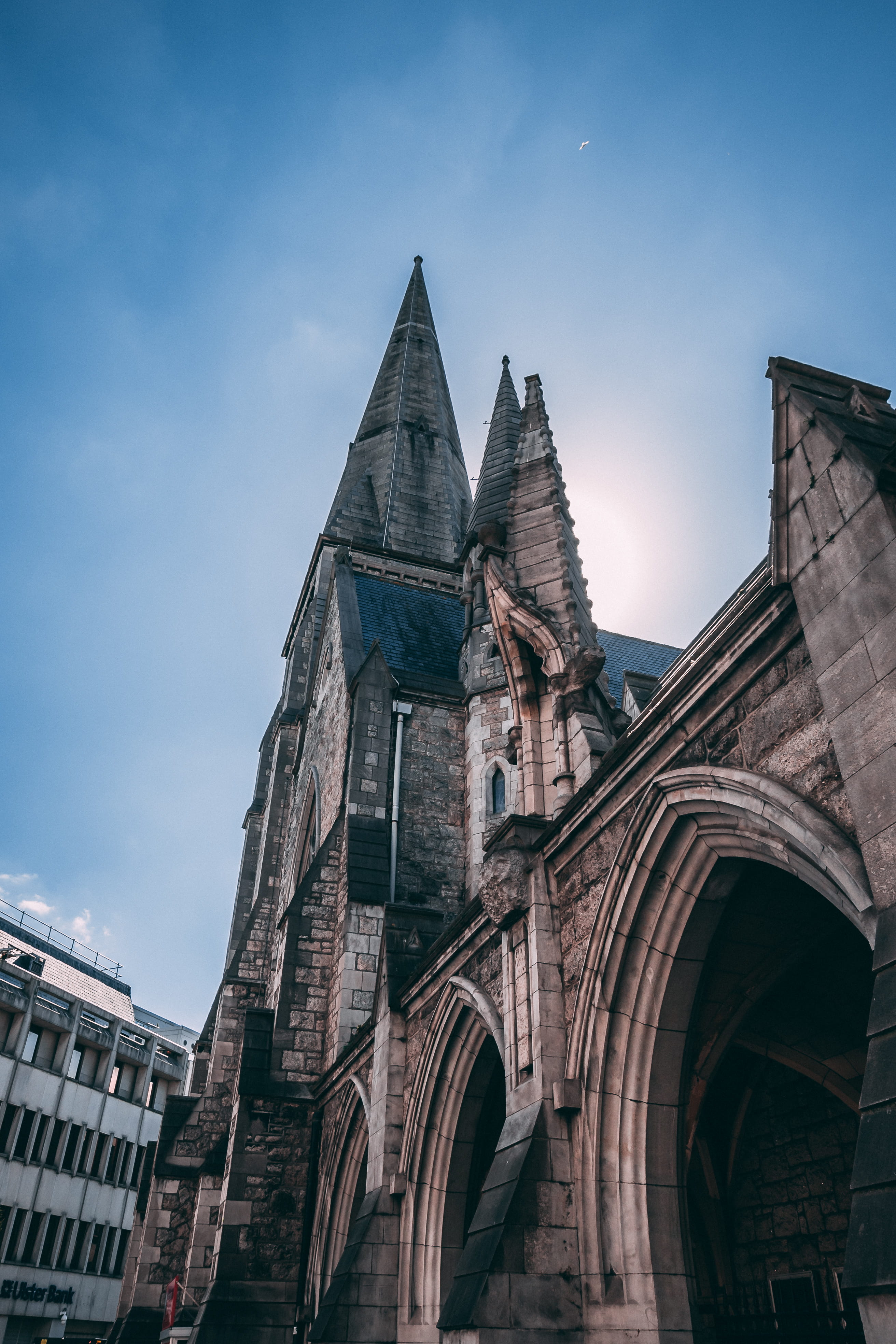 sky, spirituality, belief, tourism, place of worship, travel destinations, religion, religious, city, view, spire, tower, history, architectural, low, architecture, Phone HD Wallpaper