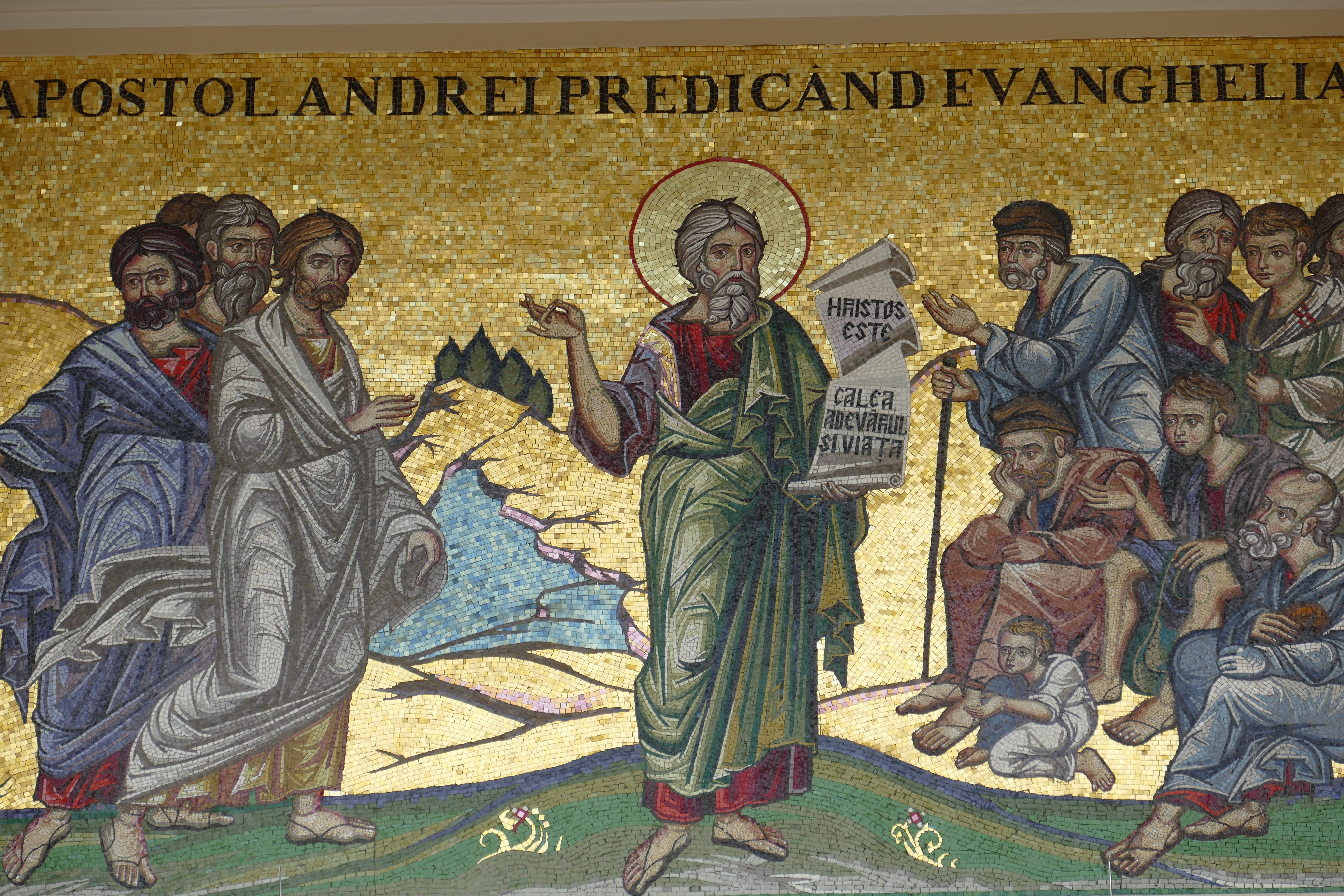 romania, paint, wall - building feature, christ, church, bucharest, art and craft, belief, mosaic, architecture, image, craft, baptist, apostle, male likeness, HD Wallpaper