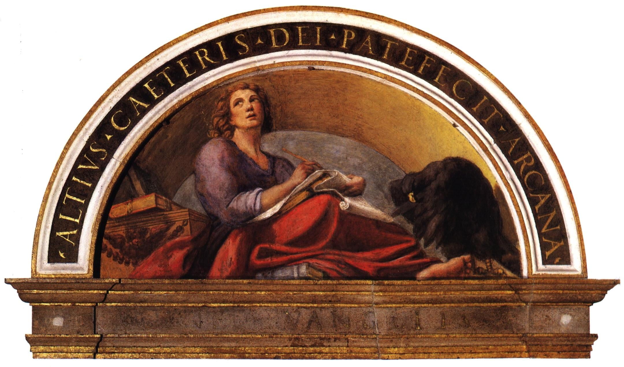 arch, religious painting, Antonio Allegri Correggio, SV. John The Baptist, 1080P, eagle, HD Wallpaper