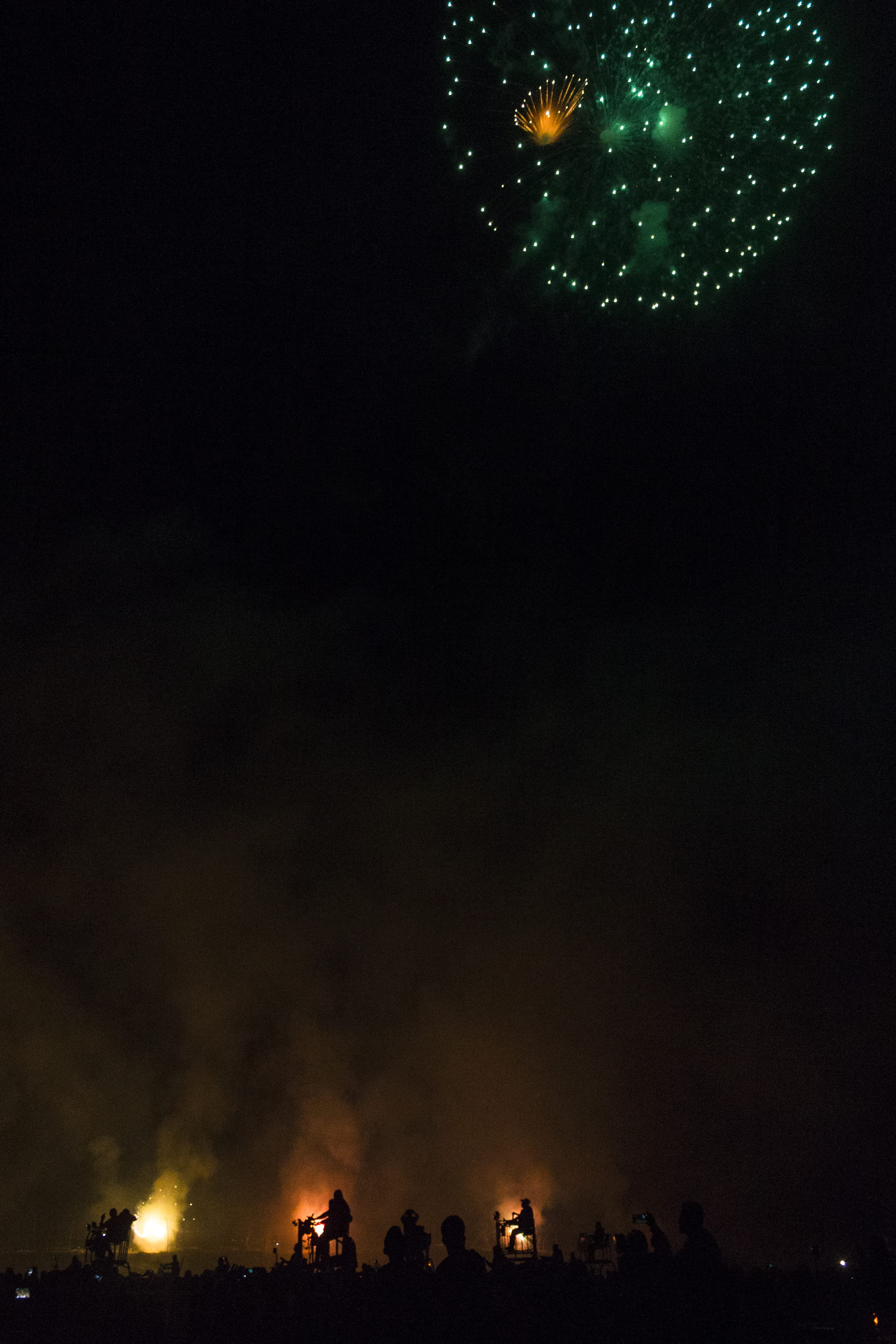 nature, illuminated, crowd, sky, large group of people, party, contrast, group of people, fire - natural phenomenon, outdoors, fireworks, smoke - physical structure, Phone HD Wallpaper