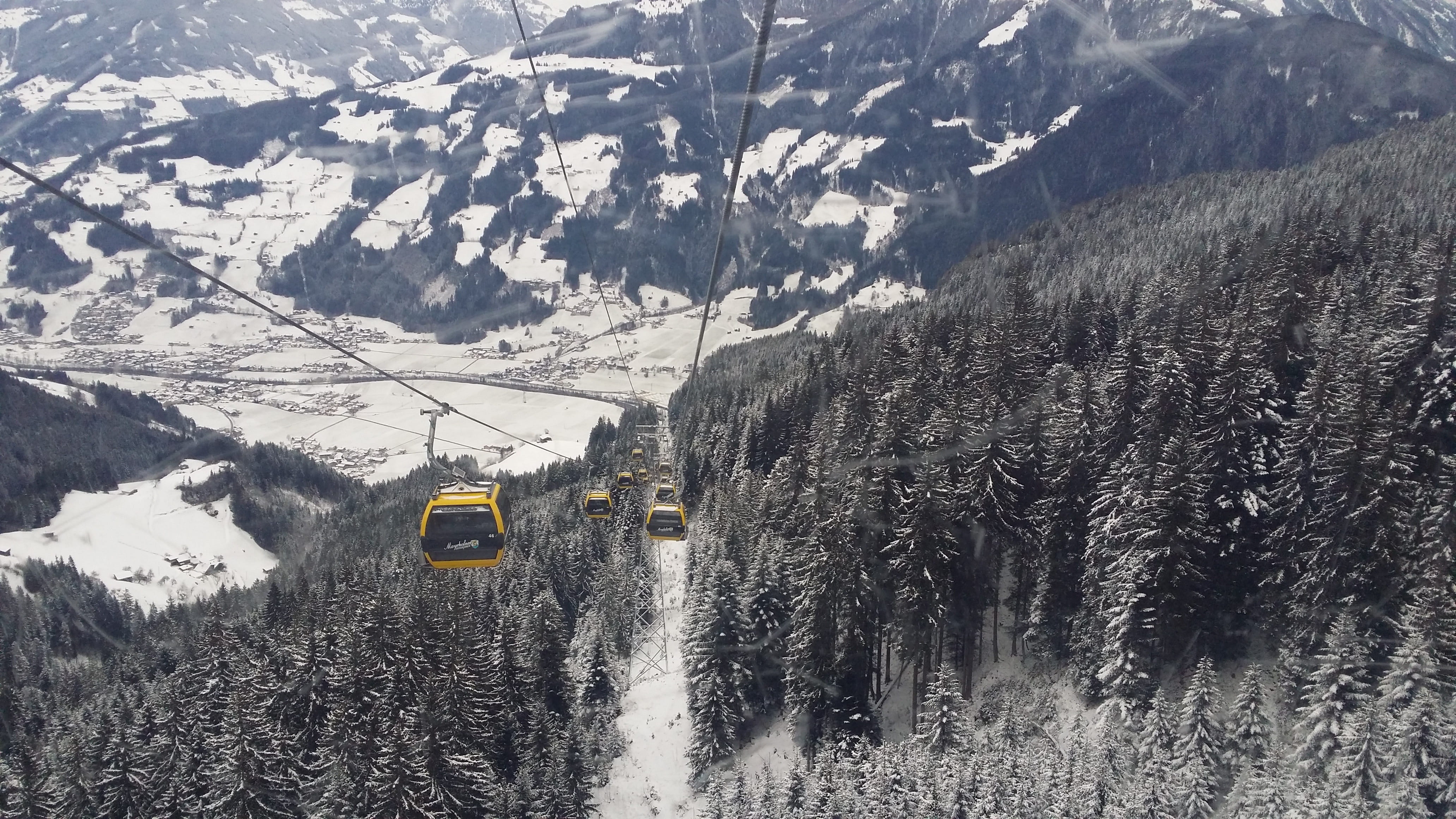 travel, panorama, tyrol, mountain range, beauty in nature, winter sports, 4K, mode of transportation, snow landscape, wintry, Skiing, winter blast, cold temperature, HD Wallpaper