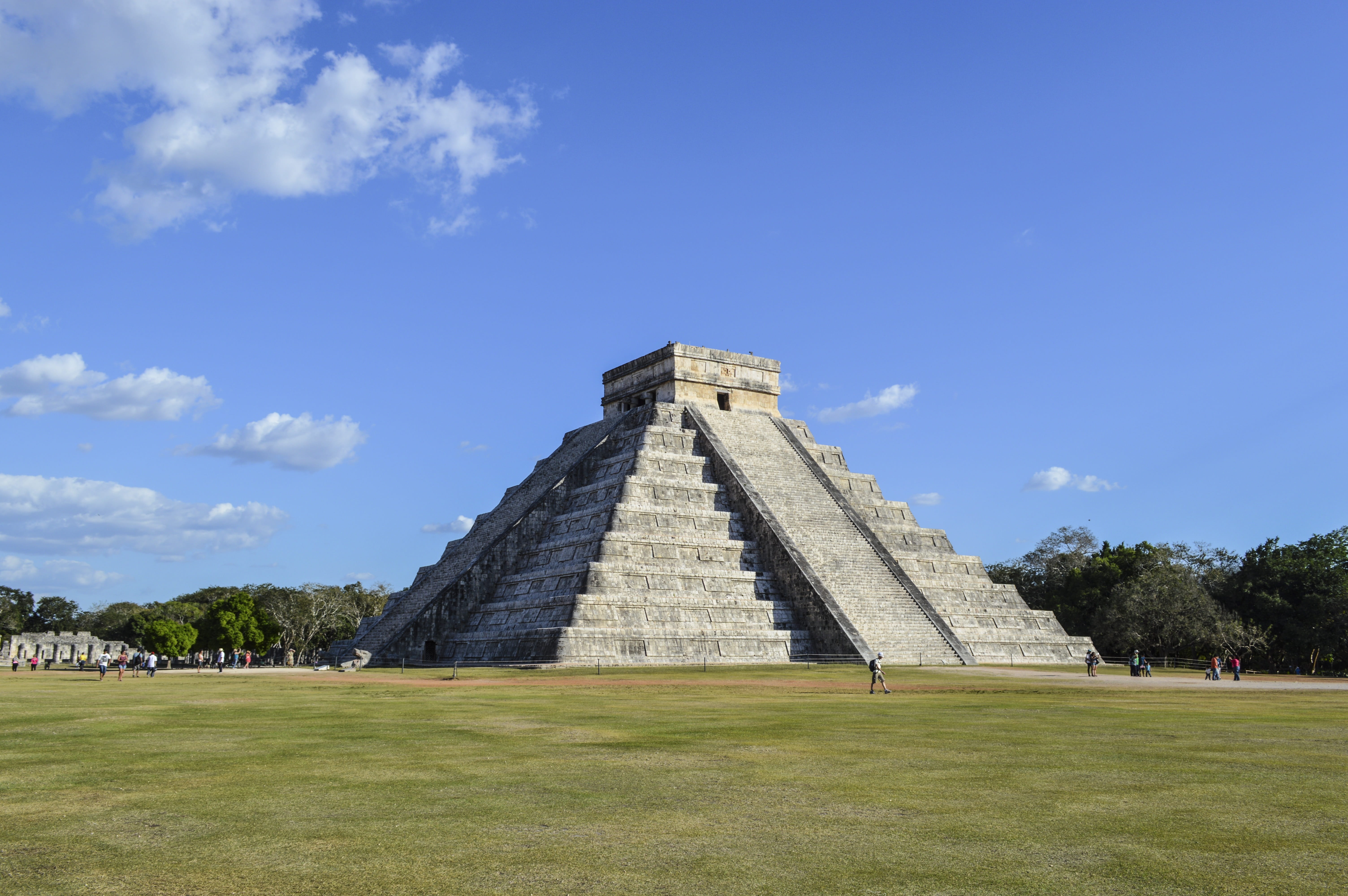 travel, chichen itza, chichein, quintana roo, Itza, mexican, blue, history, tourism, sun, maya, place of worship, aztec, ancient civilization, built structure, HD Wallpaper