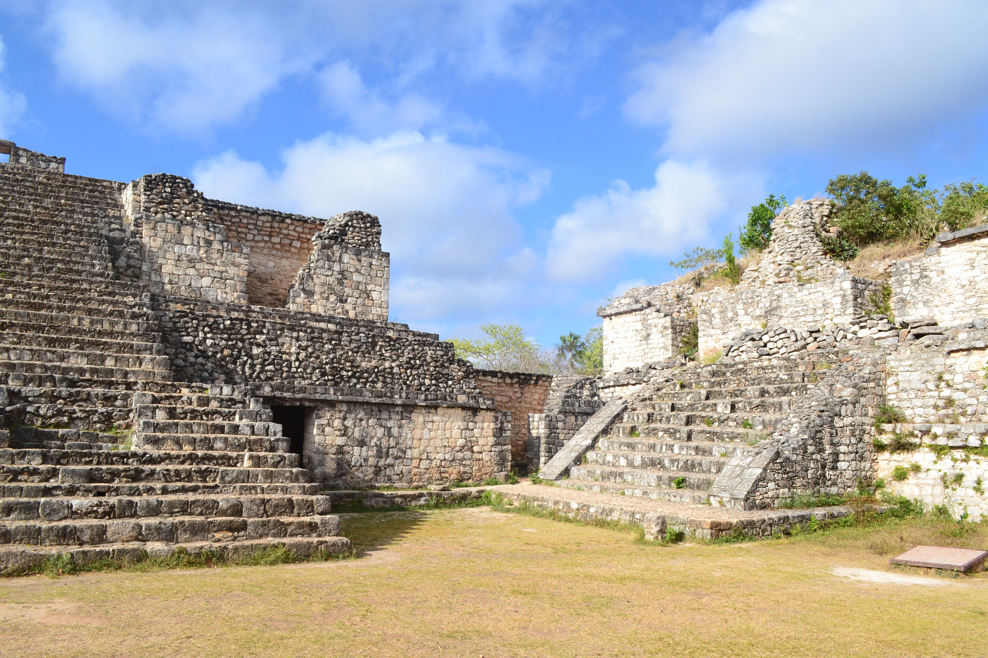mexico, day, cloud - sky, sky, 2K, quintana roo, the past, travel destinations, tourism, travel, ancient civilization, ruined, outdoors, pyramid, archaeology, HD Wallpaper