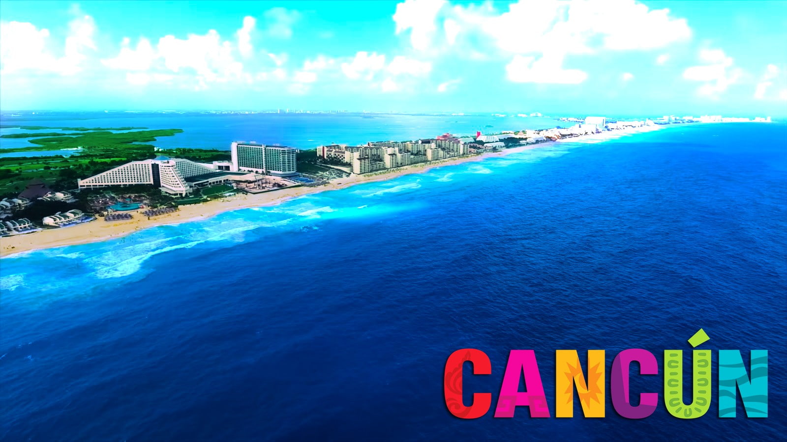 Cancun, sea, horizon, horizon over water, scenics - nature, water, no people, blueberries, 720P, hotel, built structure, nature, outdoors, waterfront, HD Wallpaper