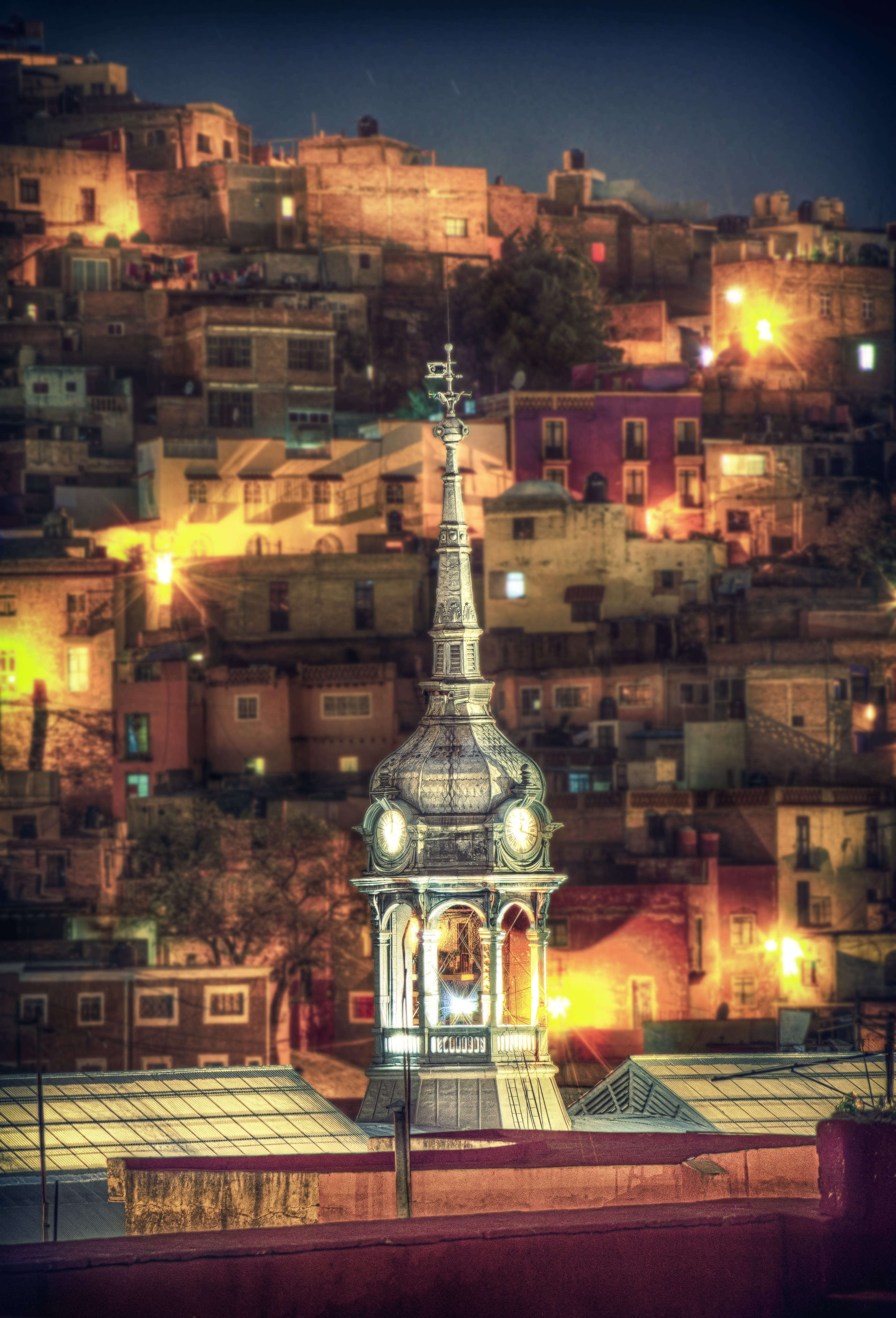 spire, no people, juarez theater, 4K, columns, residential district, aerial, travel, photo, landscapes, nature, illuminated, building, tower, colonial architecture, Phone HD Wallpaper
