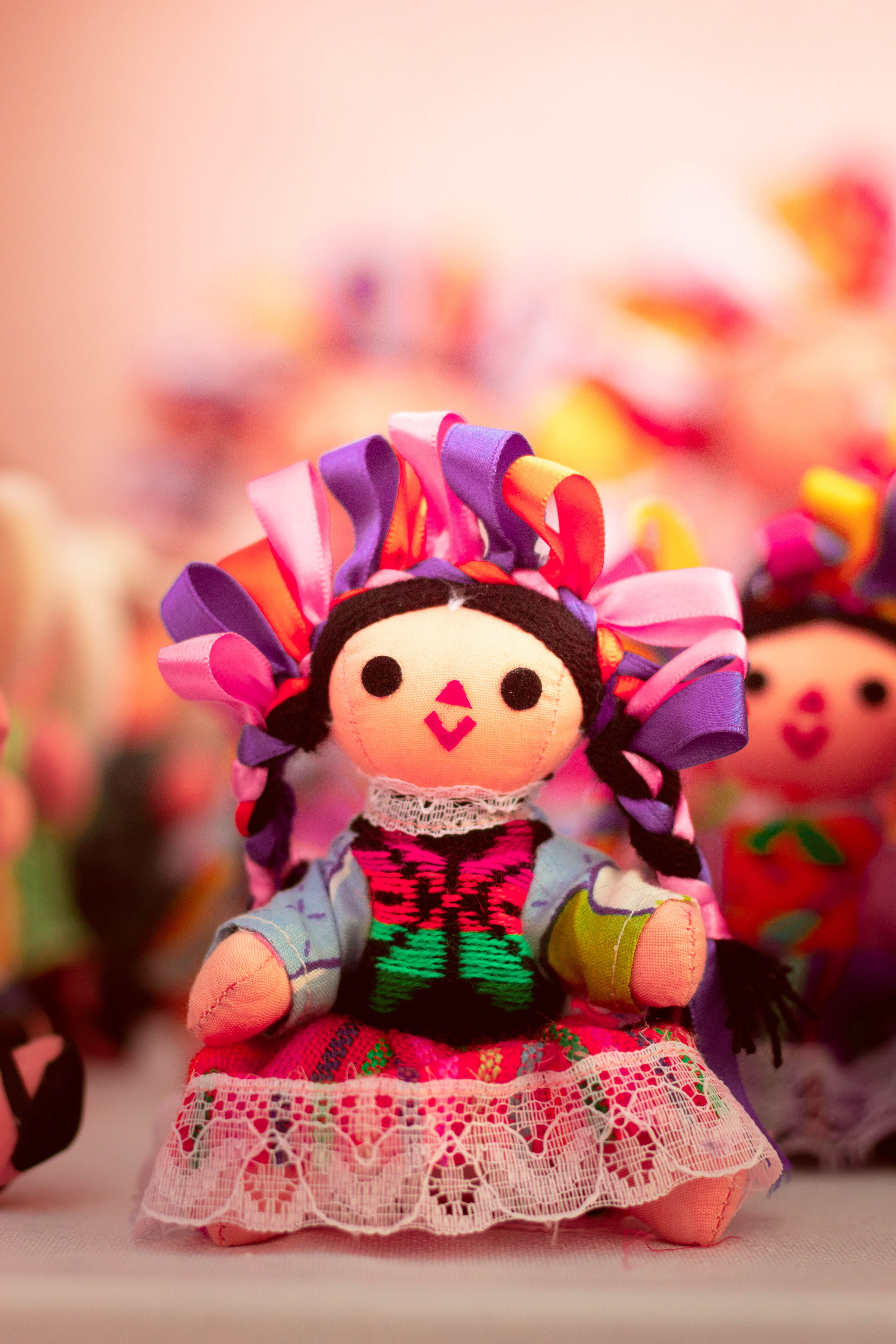 little girls, close-up, doll, creativity, art and craft, toy, 4K, childhood, imagination, Mexicans, no people, pink color, representation, history, human representation, Phone HD Wallpaper