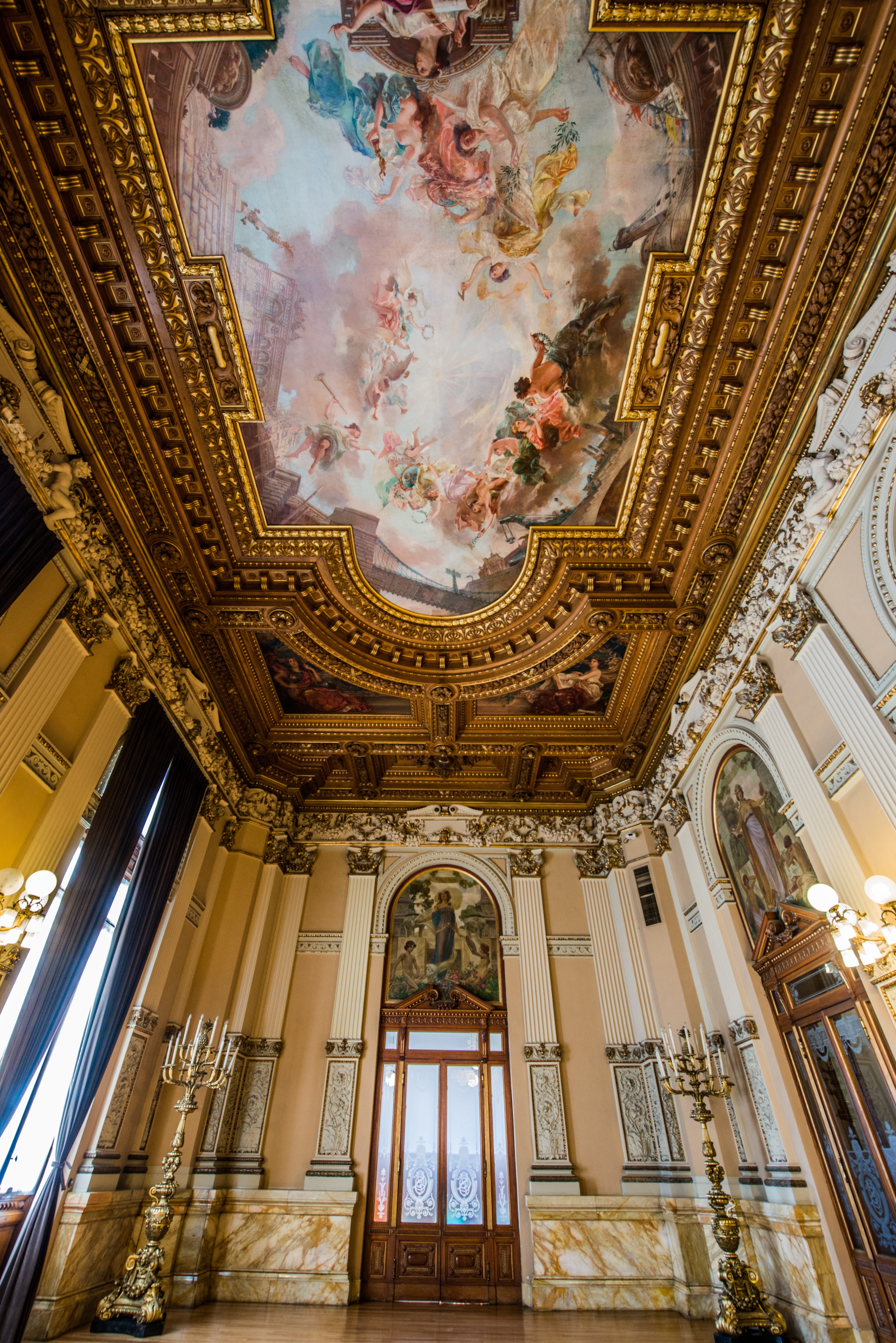 place of worship, sky, attraction, old, city, culture, ceiling, indoors, famous, history, exhibition, art, low angle view, built structure, landmark, mural, Phone HD Wallpaper