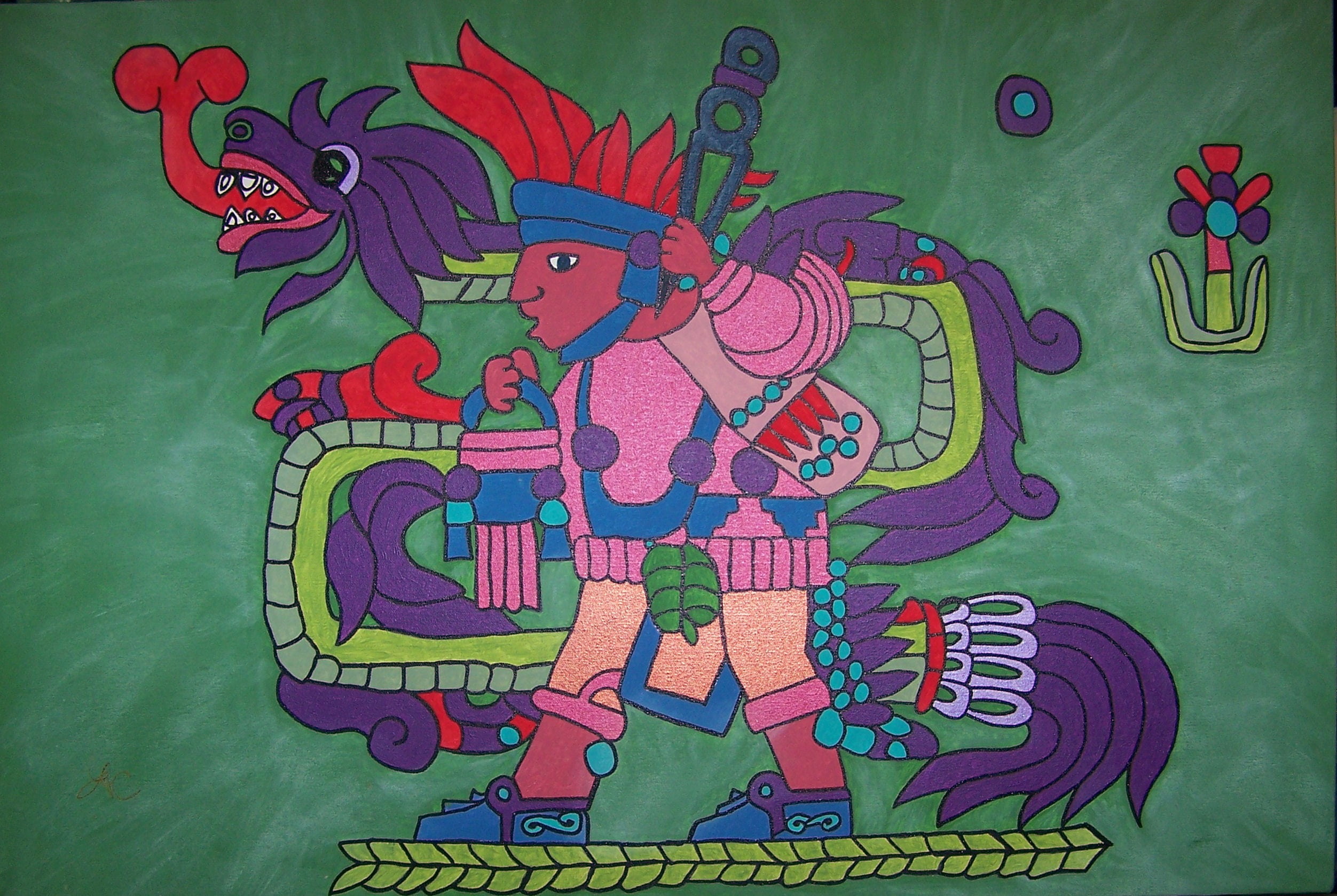 art and craft, incas, outdoors, people, kulkulcan, close-up, childhood, feathered serpent, heart shape, tribal, painting, representation, emotion, 1080P, HD Wallpaper