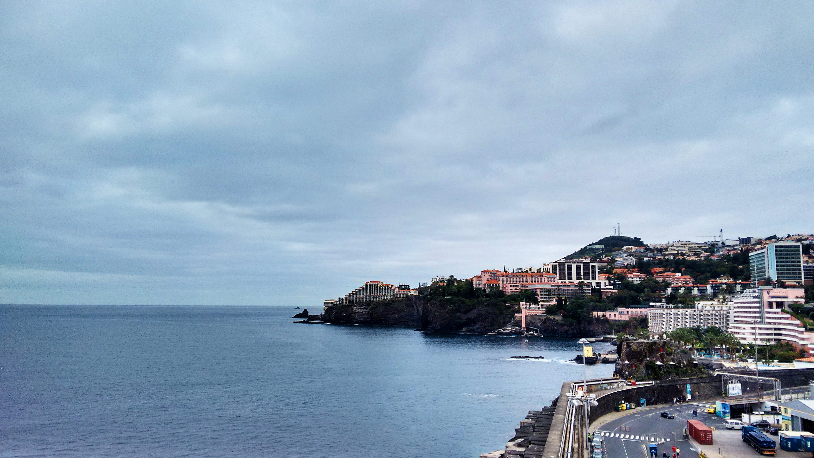 residential district, view, nature, land, travel destinations, luxury, ocean, cloud - sky, madeira island, water, building, beauty in nature, building exterior, HD Wallpaper