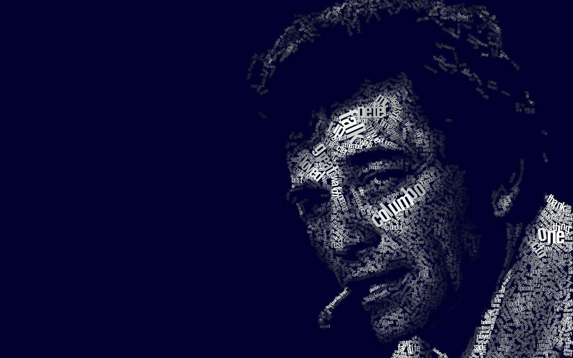 1080P, TV Show, Typography, Peter Falk, Columbo, HD Wallpaper