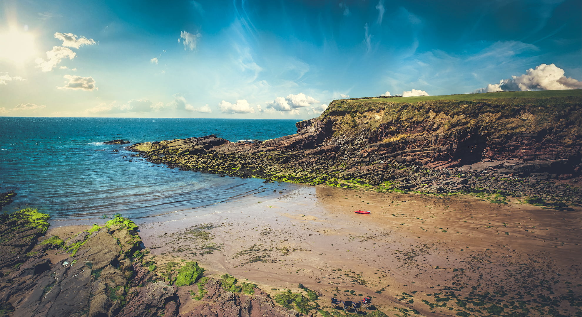 solid, coastline, photo, lagoon, 1080P, land, tranquil scene, bay, cloud - sky, no people, body, surrounded, scenics - nature, horizon over water, horizon, HD Wallpaper