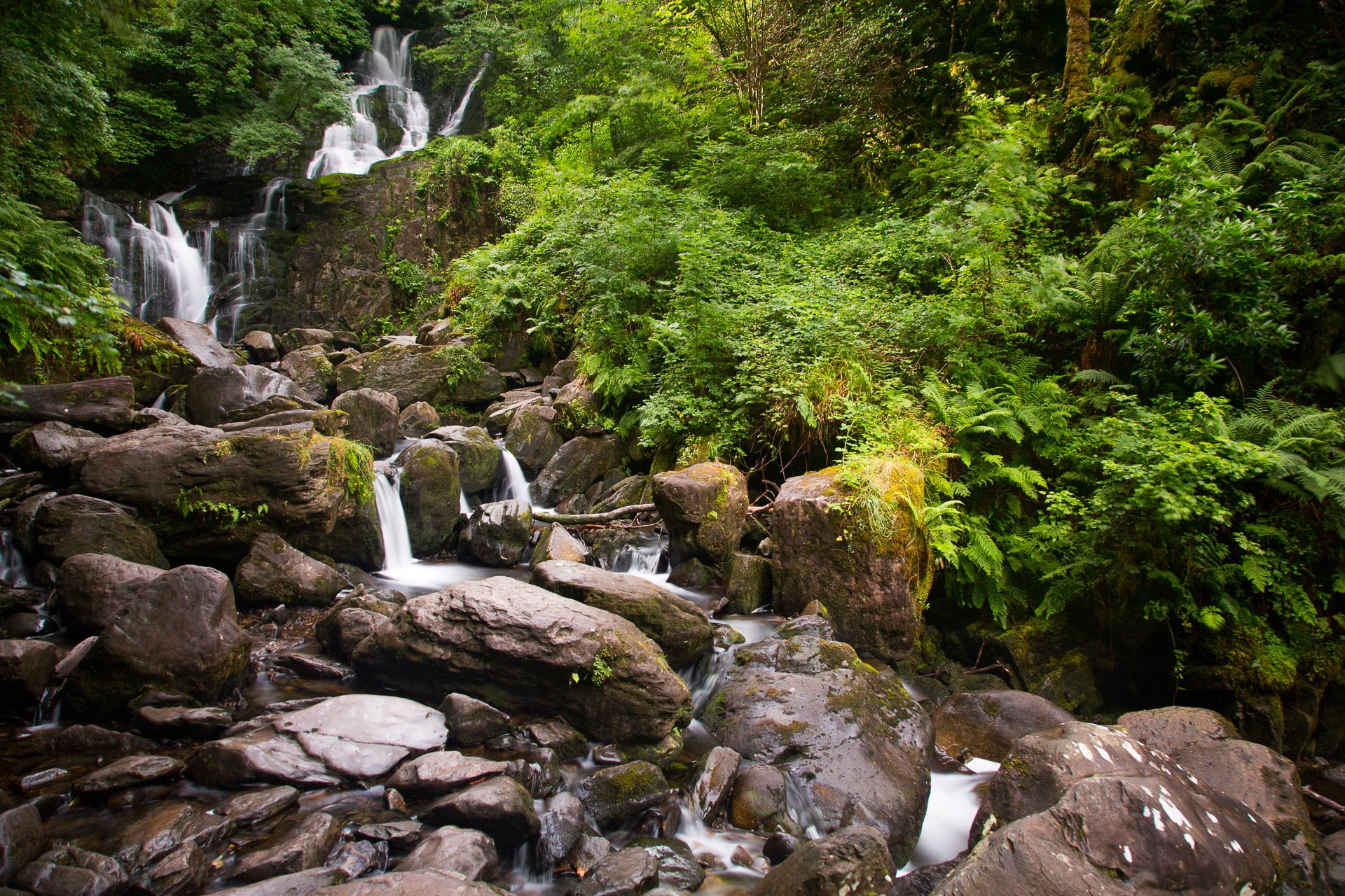 Ireland, stones, waterfall, nature, 1080P, HD Wallpaper