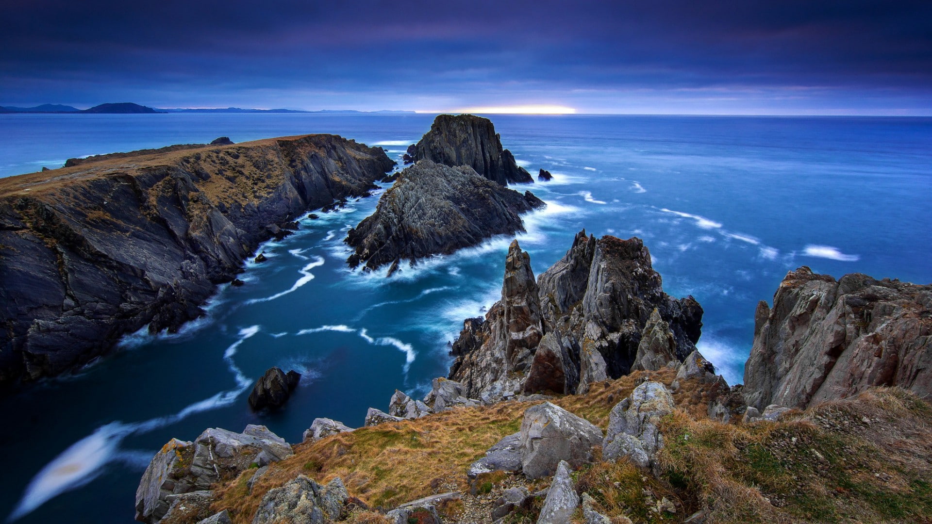 Stones, 1080P, Ireland, sea, Donegal, HD Wallpaper