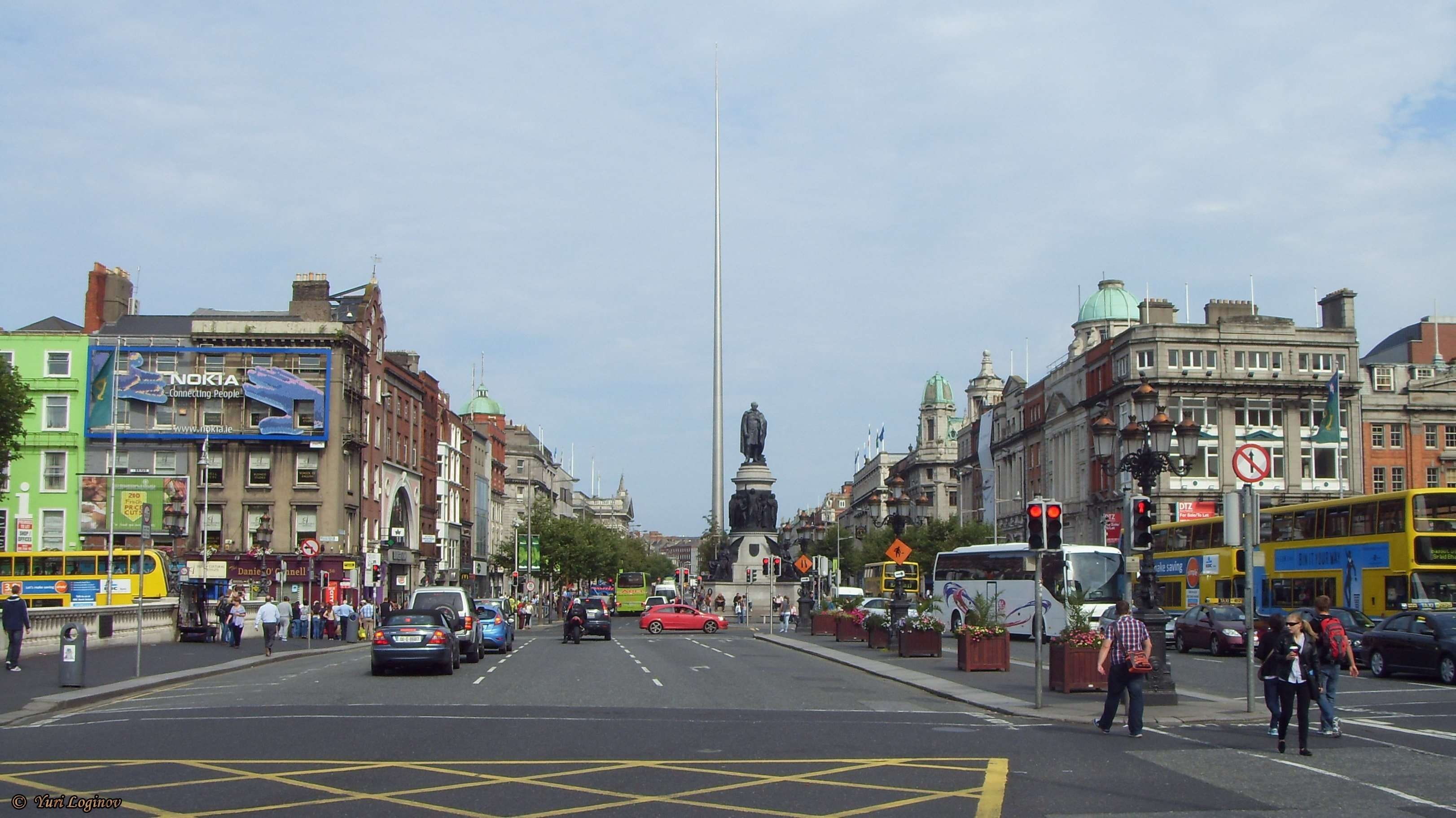 marking, road marking, dublin, built structure, sky, city, car, architecture, mode of transportation, road, oconnell street, motor vehicle, travel destinations, HD Wallpaper