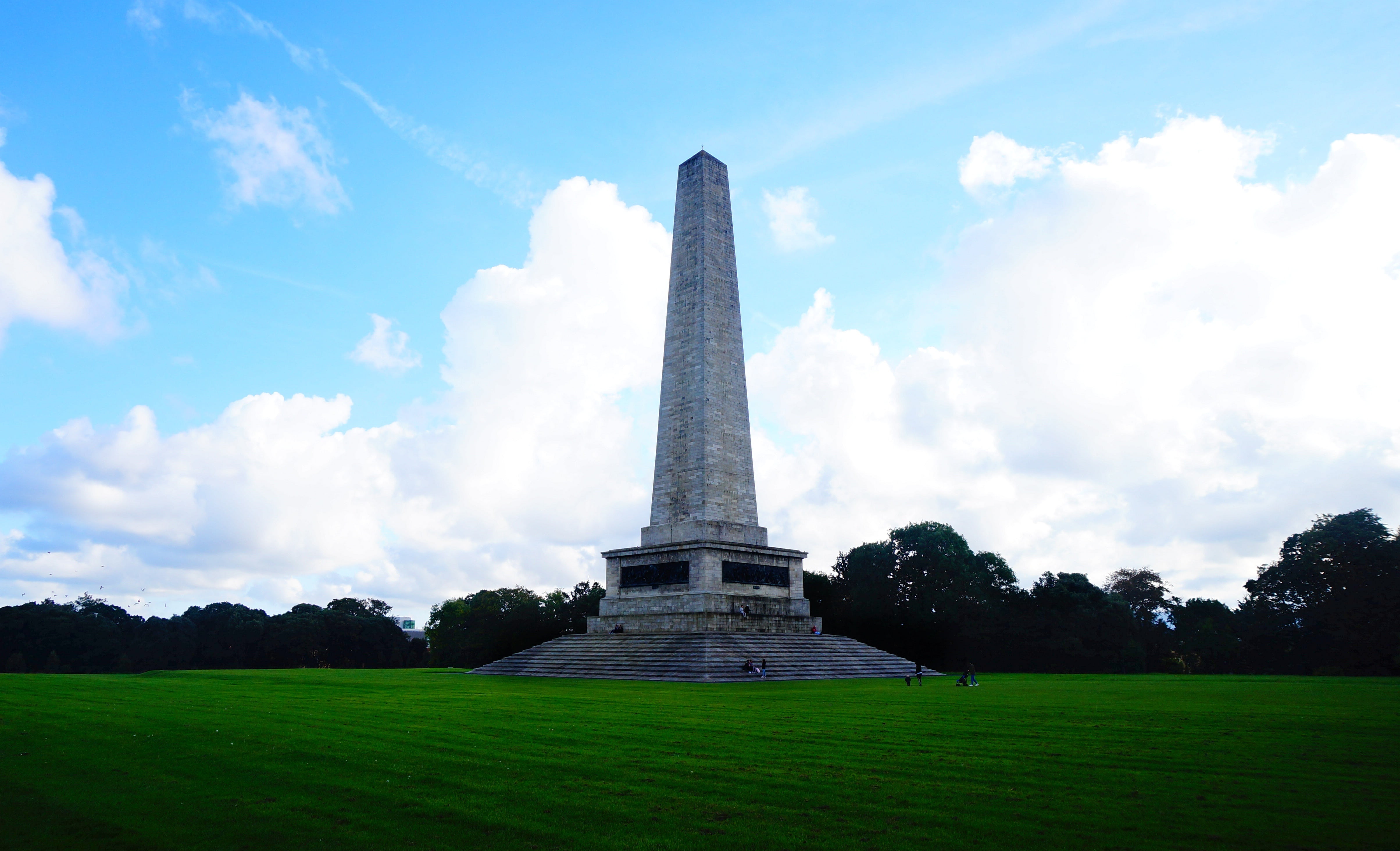 architectural column, city, ireland, travel destinations, memorial, tower, europe, history, tourism, skyscraper, grass, architecture, sky, tree, plant, HD Wallpaper