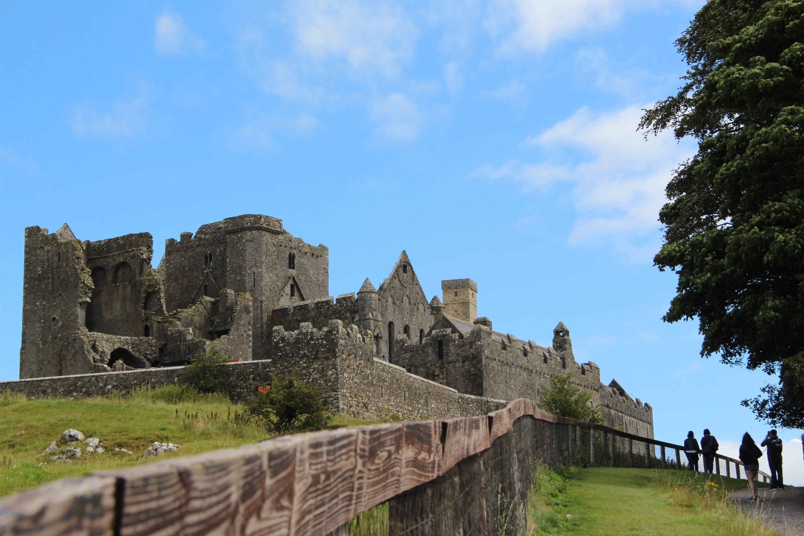 stone wall, plant, travel destinations, outdoors, grass, ireland, rock, sky, architecture, day, cashel, travel, or, nature, old, cloud - sky, ruined, ancient, HD Wallpaper