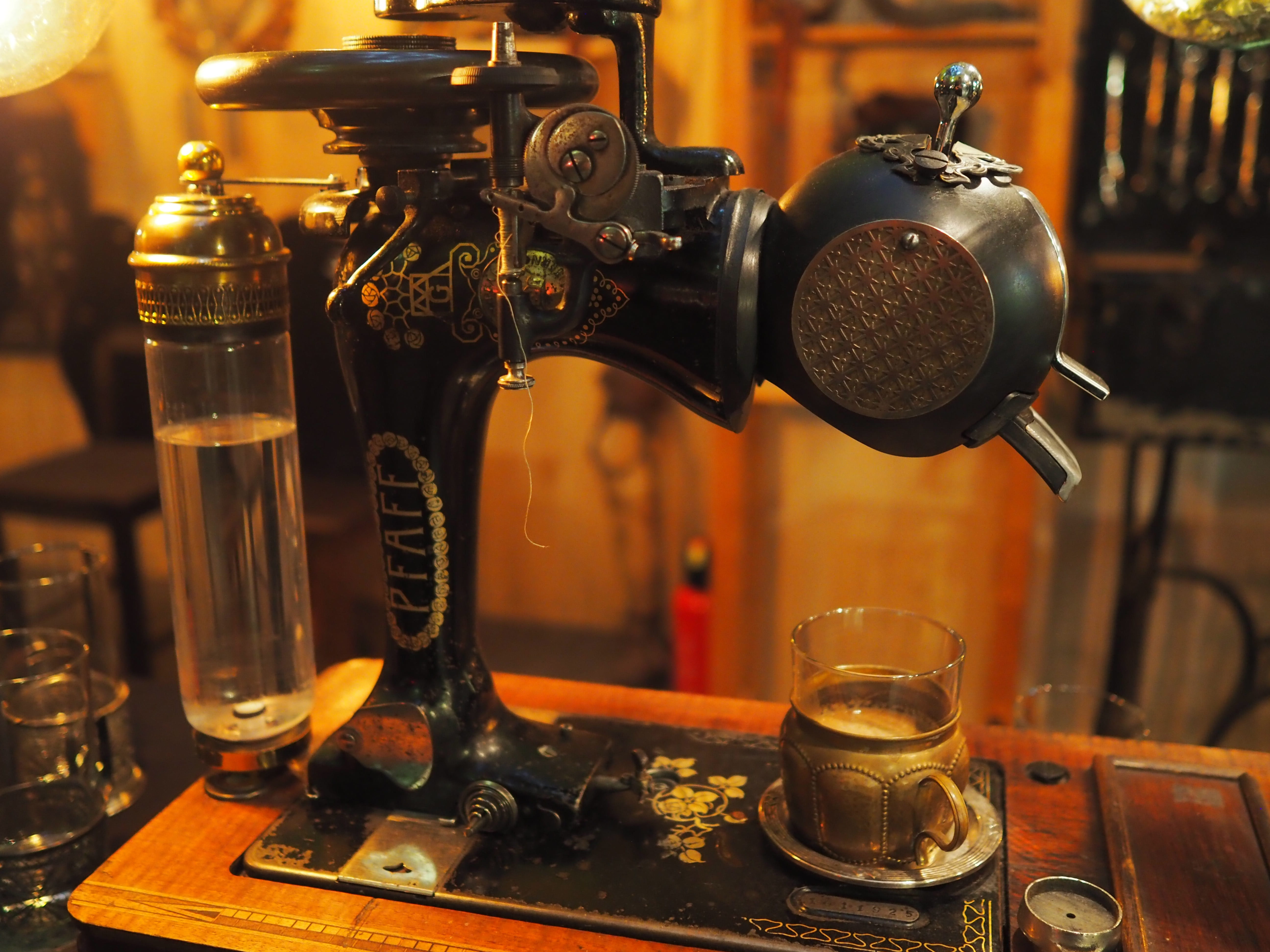 bar, food and drink, no people, drink, coffee - drink, technology, machinery, table, indoors, equipment, still life, focus on foreground, coffee maker, HD Wallpaper