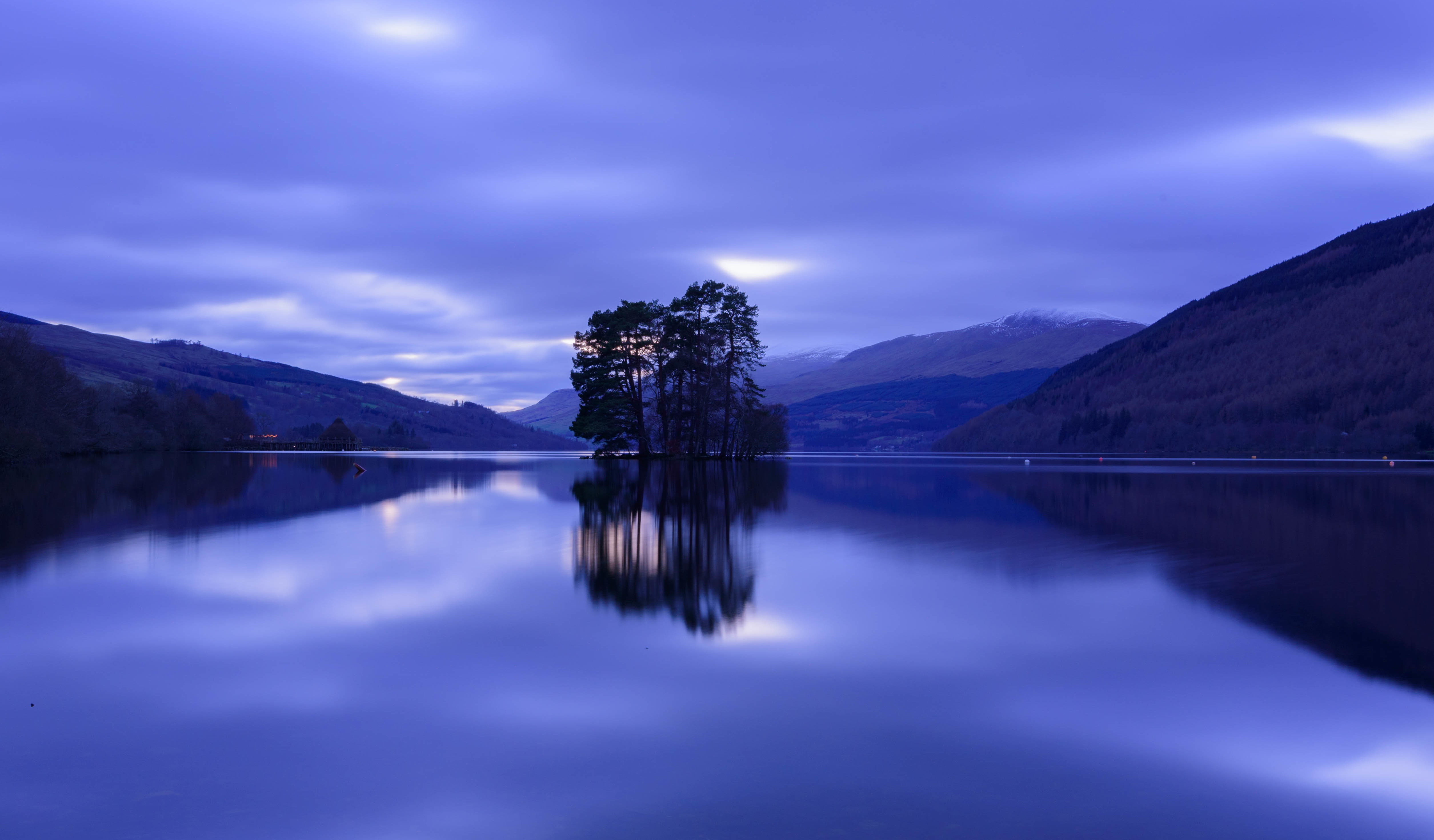 4K, kenmore, blue, tay, hour, loch, HD Wallpaper