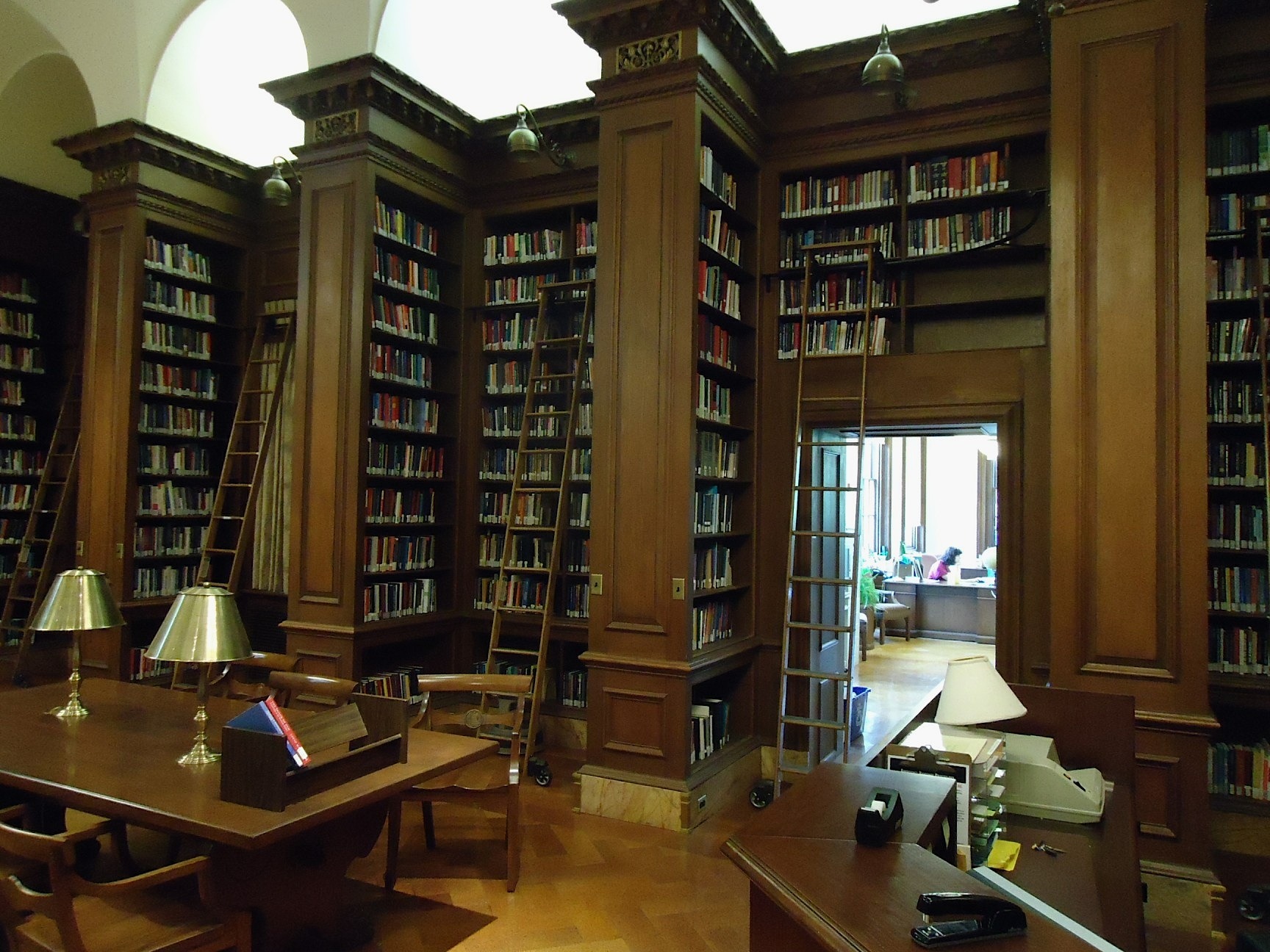 studying, teenager, office, wood, publication, tables, built structure, window, decor, lafayette college, building, school, university, research, books, HD Wallpaper