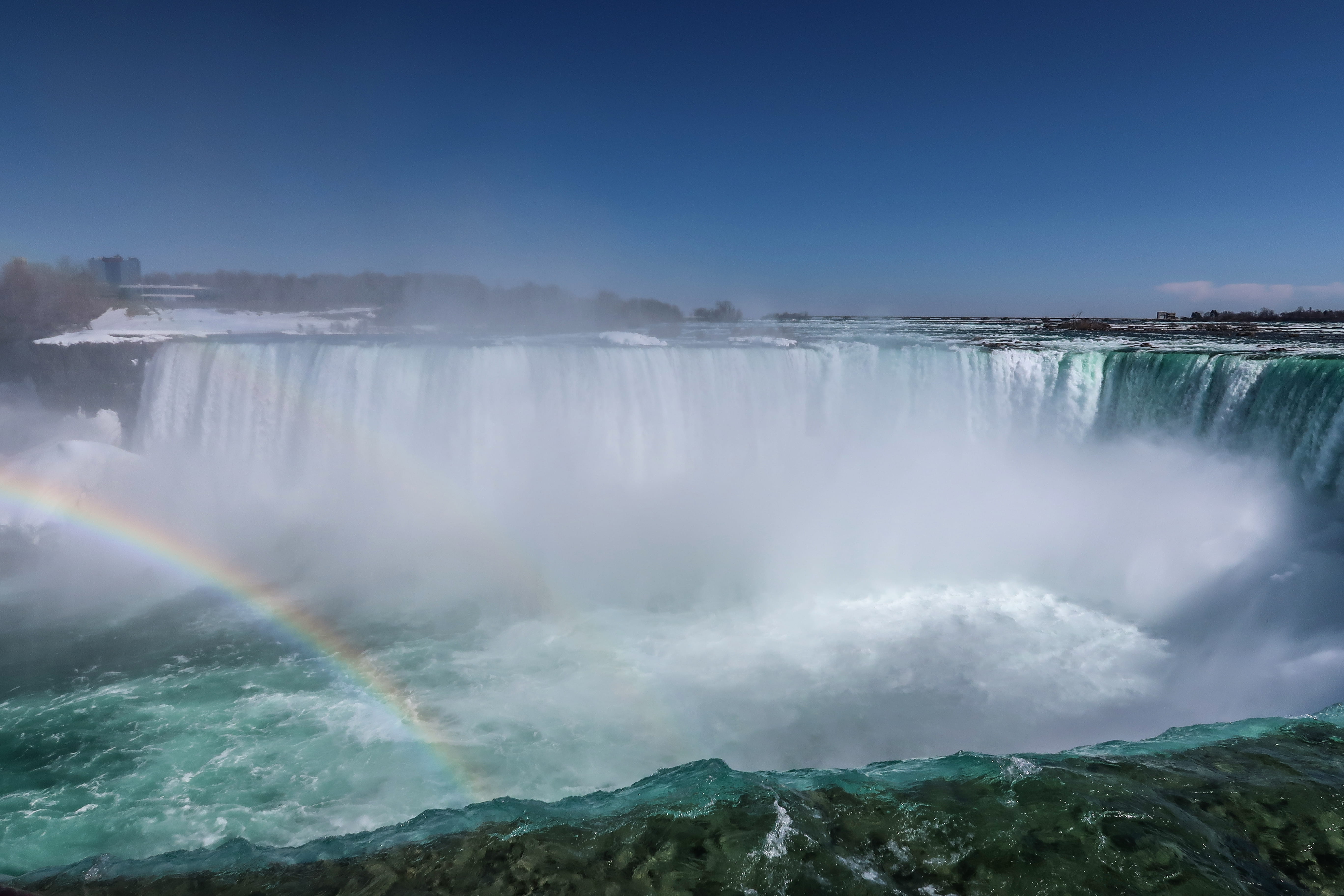 falls, no people, sky, beauty in nature, scenics - nature, water, turquoise colored, aquatic sport, flowing water, sea, long exposure, 5K, nagara, waterfall, HD Wallpaper