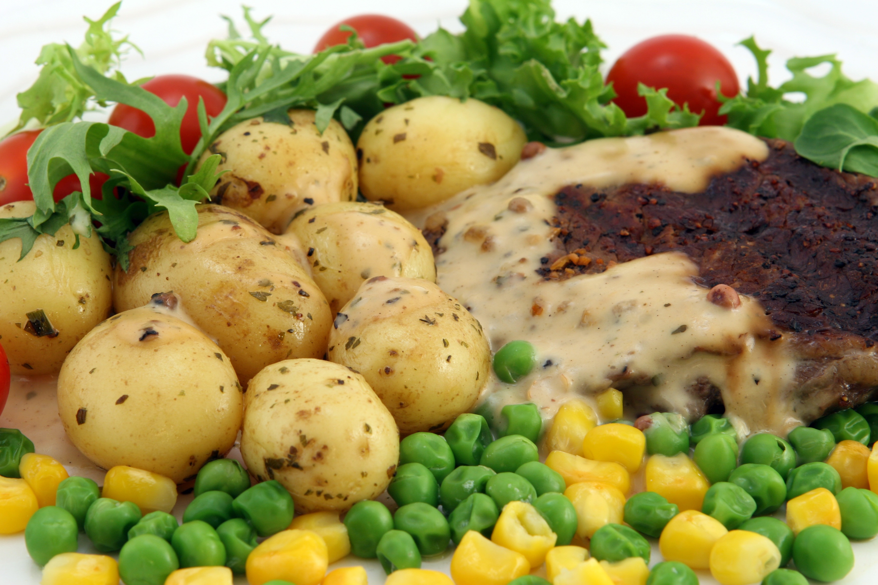 cuisine, slimming, potato, cookery, vegetarian food, potatoes, freshness, plate, indoors, fast, calories, steak, fitness, isolated, healthy eating, cholesterol, HD Wallpaper