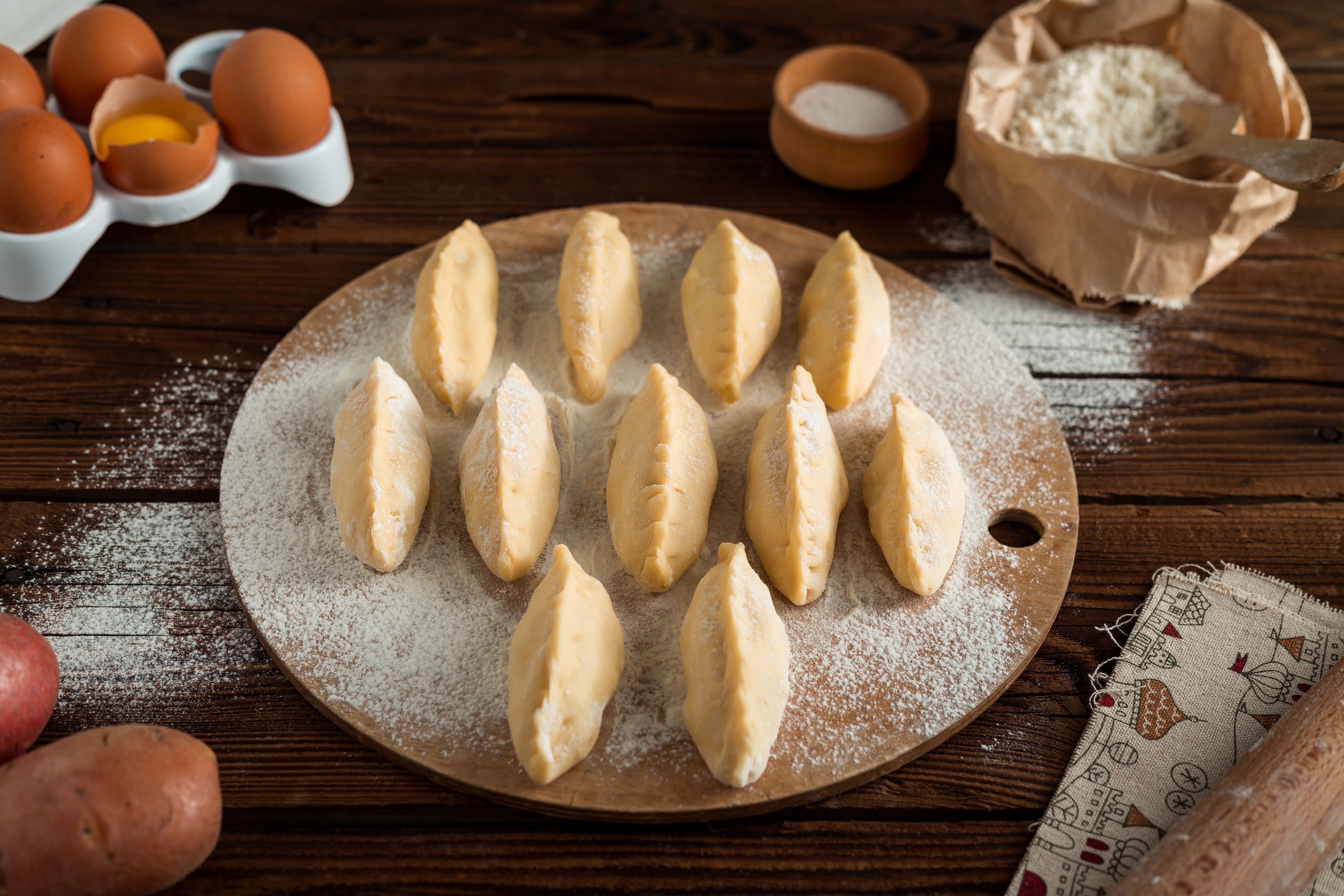 food and drink, delicious, high angle view, sweet food, bake, top view, dough, eggs, rustic, egg, flour, cook, 5K, bakery, baking, bread, kitchen, breakfast, HD Wallpaper