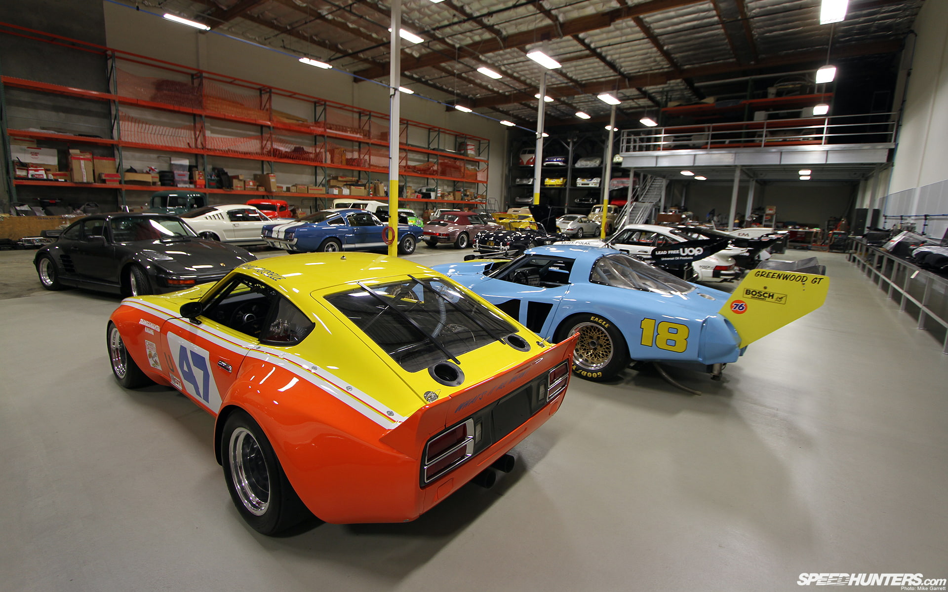 1080P, race, cars, hd, warehouse, garage, HD Wallpaper