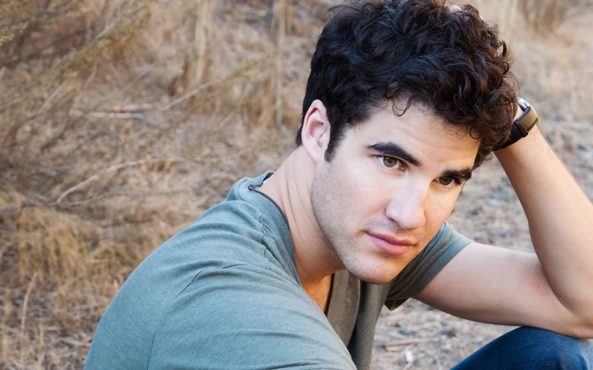 1080P, criss, thinking, darren, man, dude, Darren Criss, HD Wallpaper