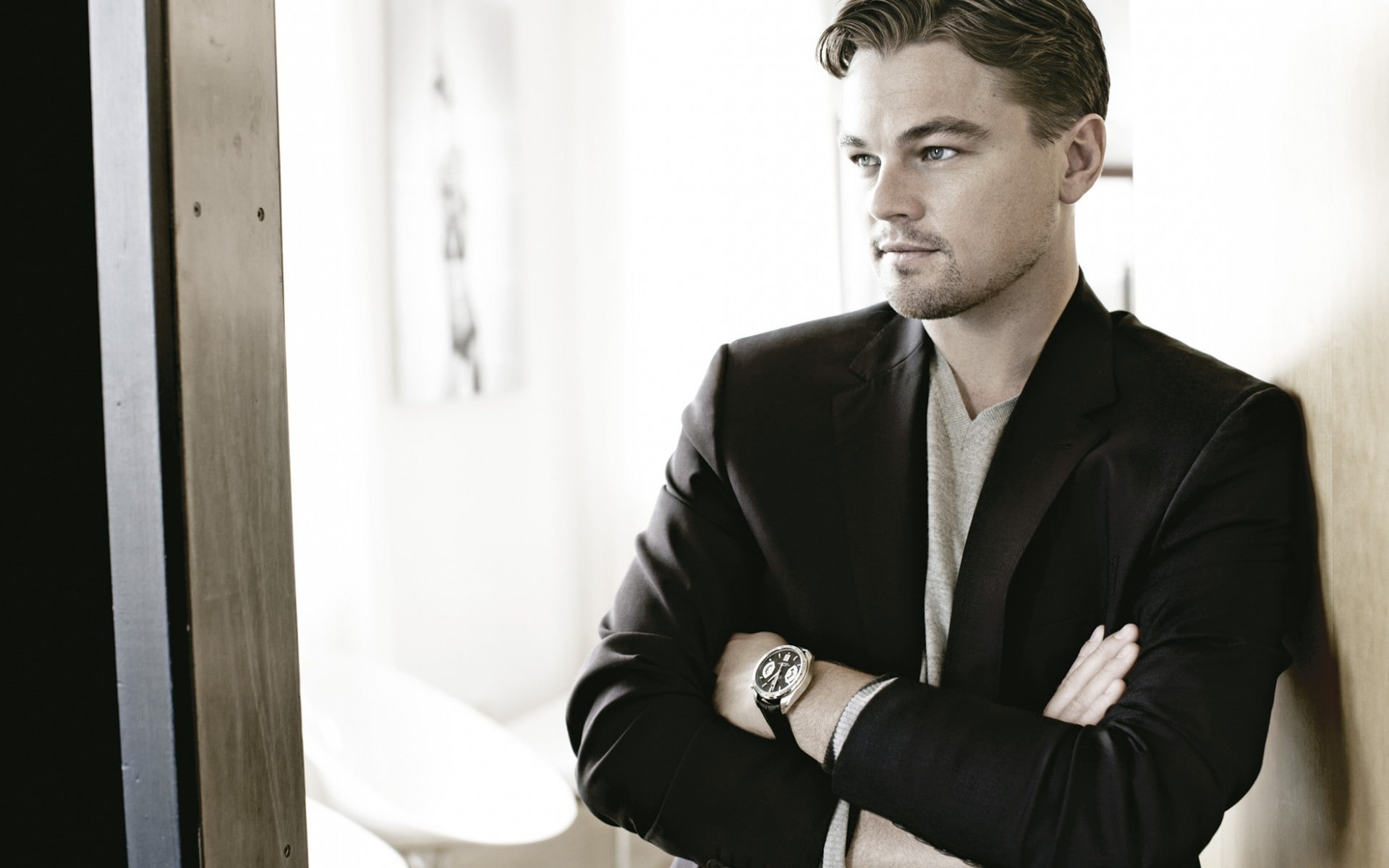 profile, 1080P, actors, dude, dicaprio, man, leonardo, look, HD Wallpaper