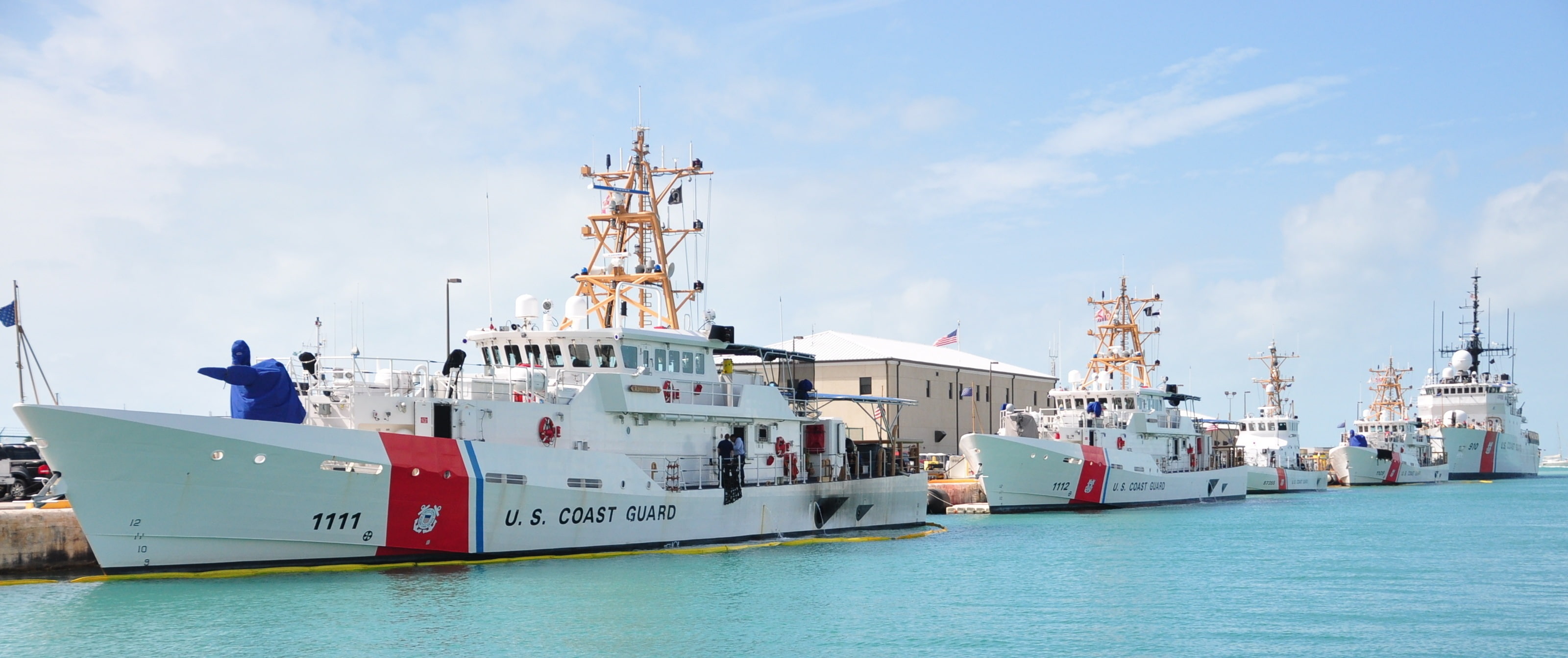 coastguard, cloud - sky, container, shipping, business, anchored, freight transportation, harbor, transportation, architecture, guard, boat, sea, cargo container, HD Wallpaper