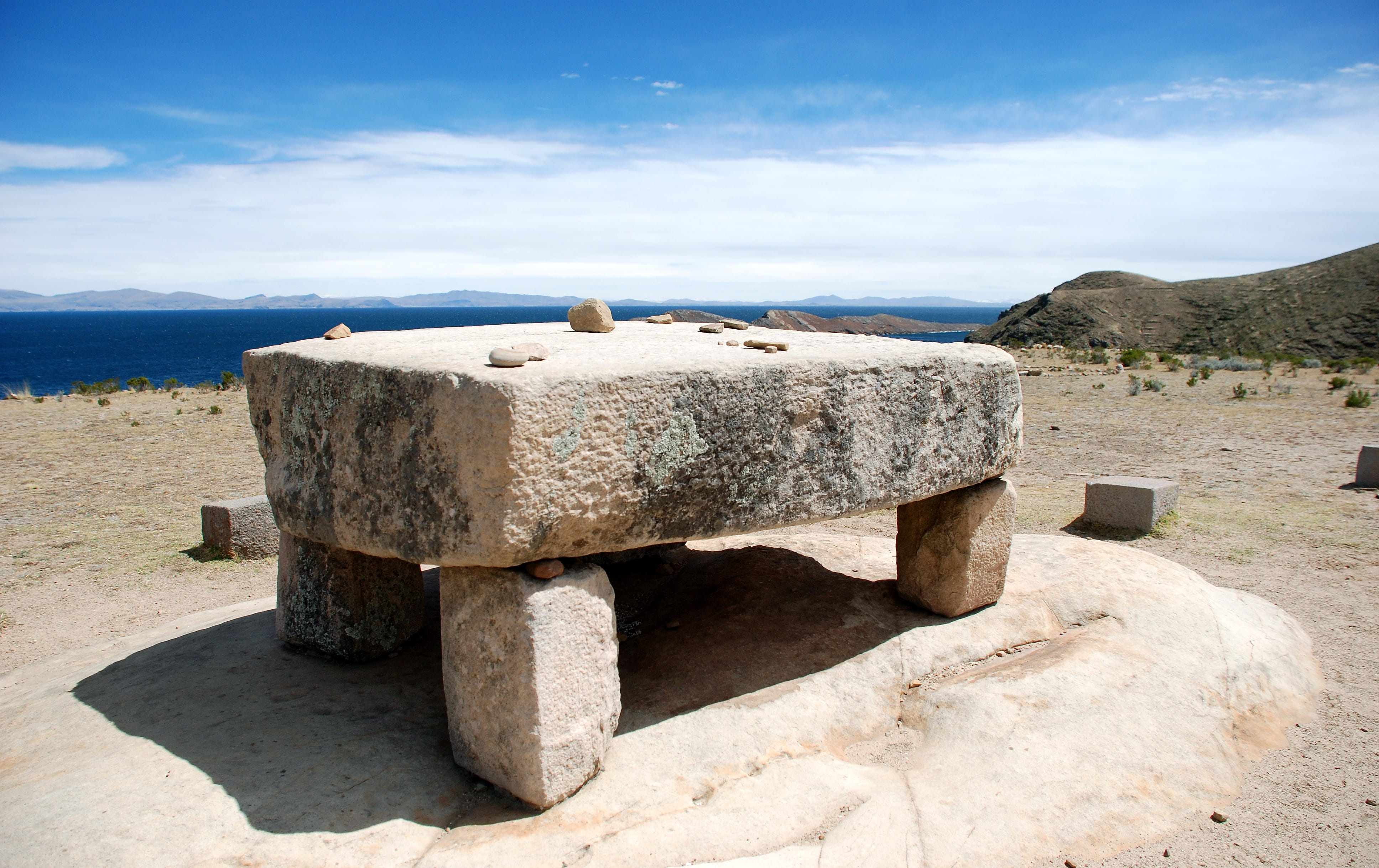 cloud - sky, archaeology, history, Sun, land, Island, water, beauty in nature, Lake Titicaca, ancient civilization, tranquility, scenics - nature, 4K, HD Wallpaper