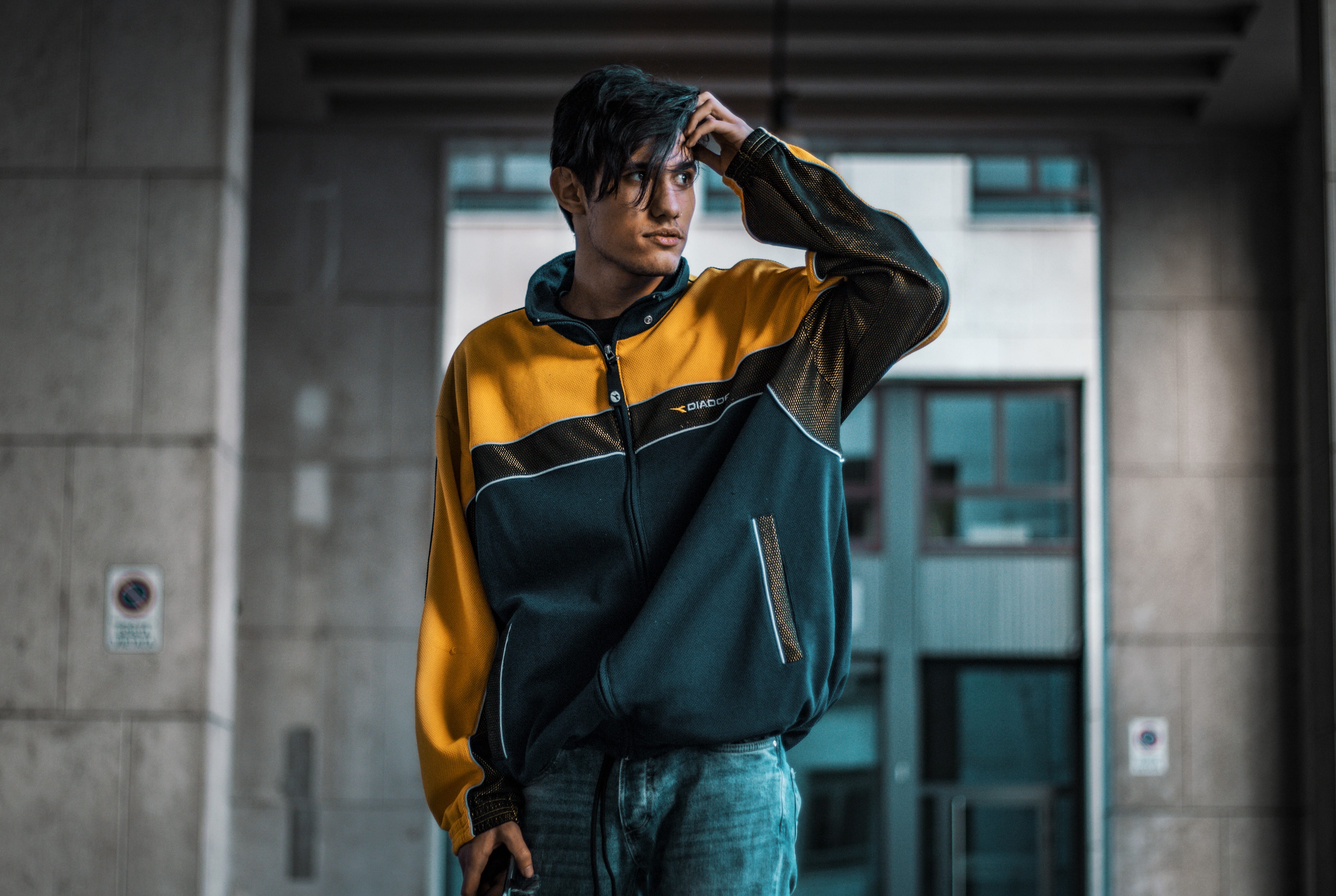 clothing, coat, pants, man, poser, one person, fashion, built structure, skill, sport, real people, person, street, jacket, 5K, urban, focus on foreground, HD Wallpaper