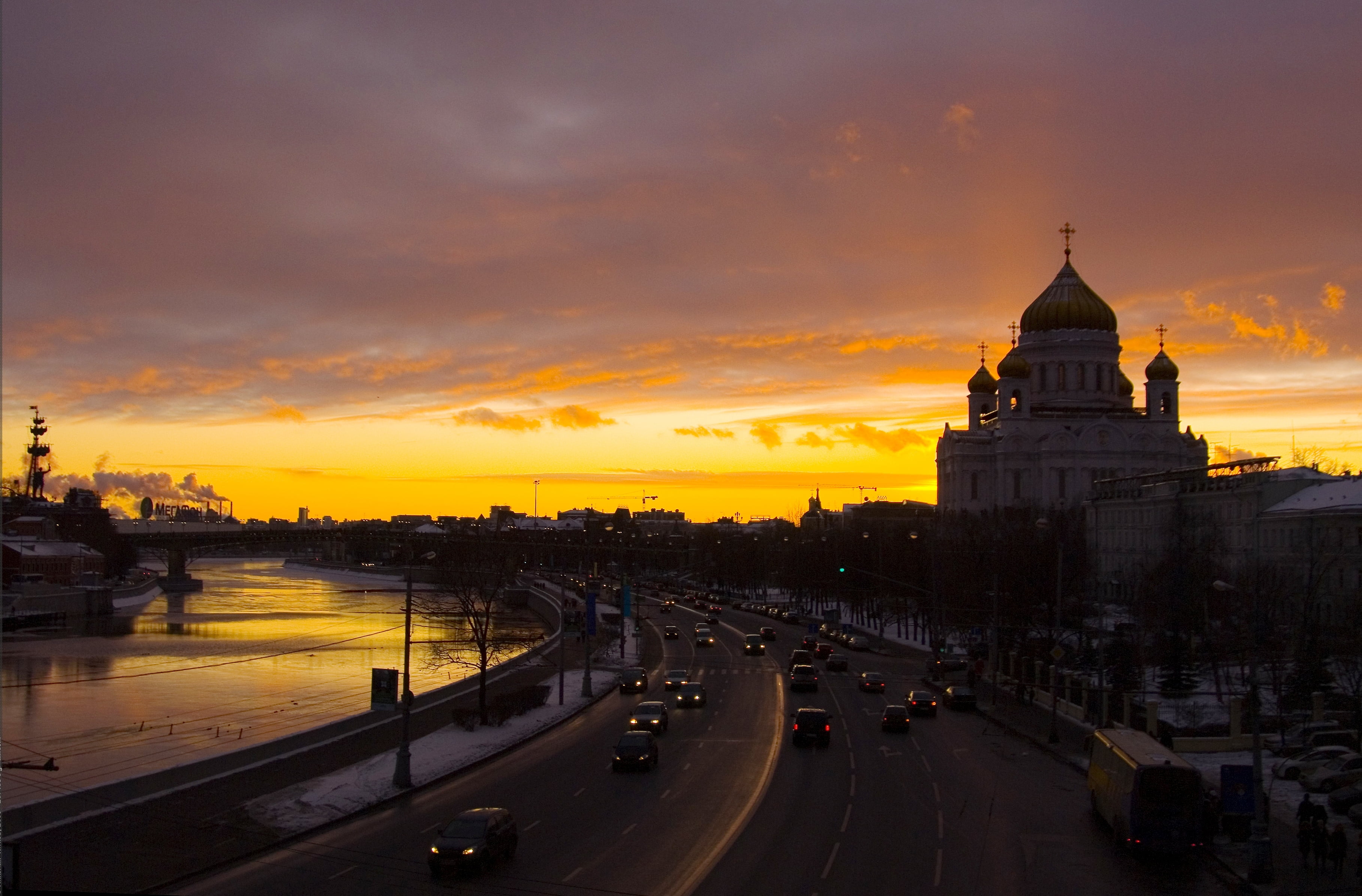 transportation, promenade, religion, mode of transportation, white, city, mosque, cloud - sky, road, dome, place of worship, water, the sun, no people, HD Wallpaper