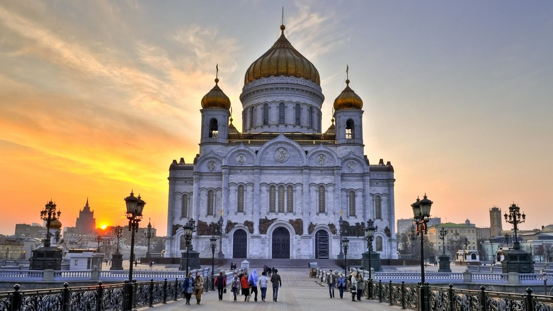 the Cathedral of Christ the Savior, 1080P, Moscow, Church, photo, Russia, HD Wallpaper