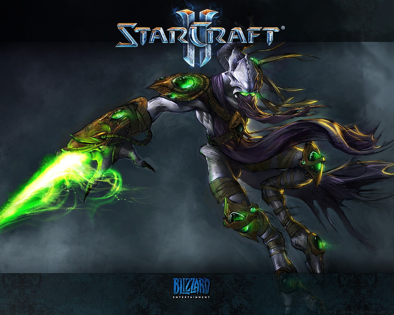 zeratul, studio shot, smoke - physical structure, Starcraft II, motion, communication, human representation, speed, 720P, Blizzard Entertainment, green color, HD Wallpaper