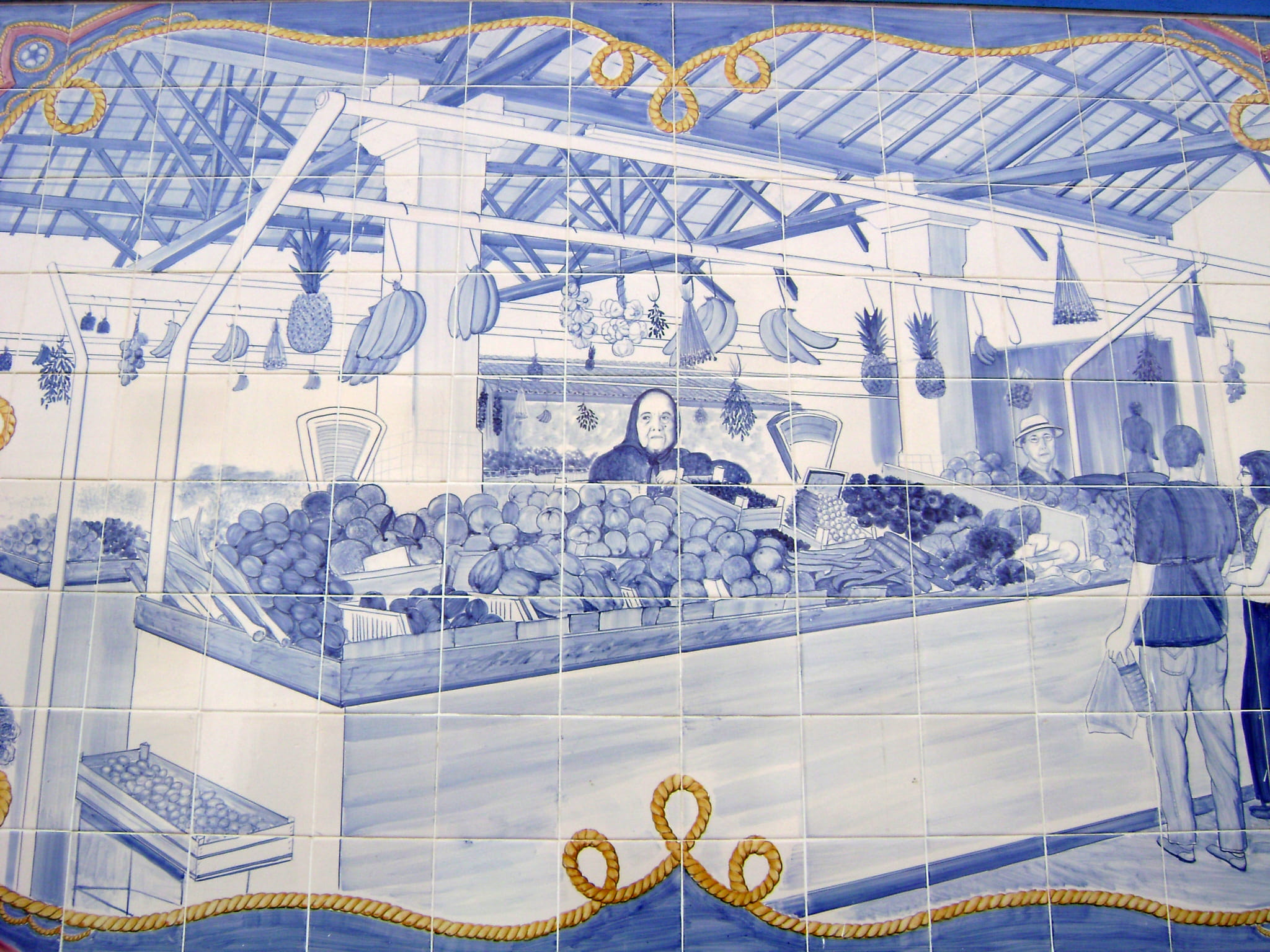 azulejos, mural, travel destinations, cerâmica portuguesa, nature, wealth, architecture, outdoors, transparent, day, representation, 1080P, tiles, decoration, HD Wallpaper