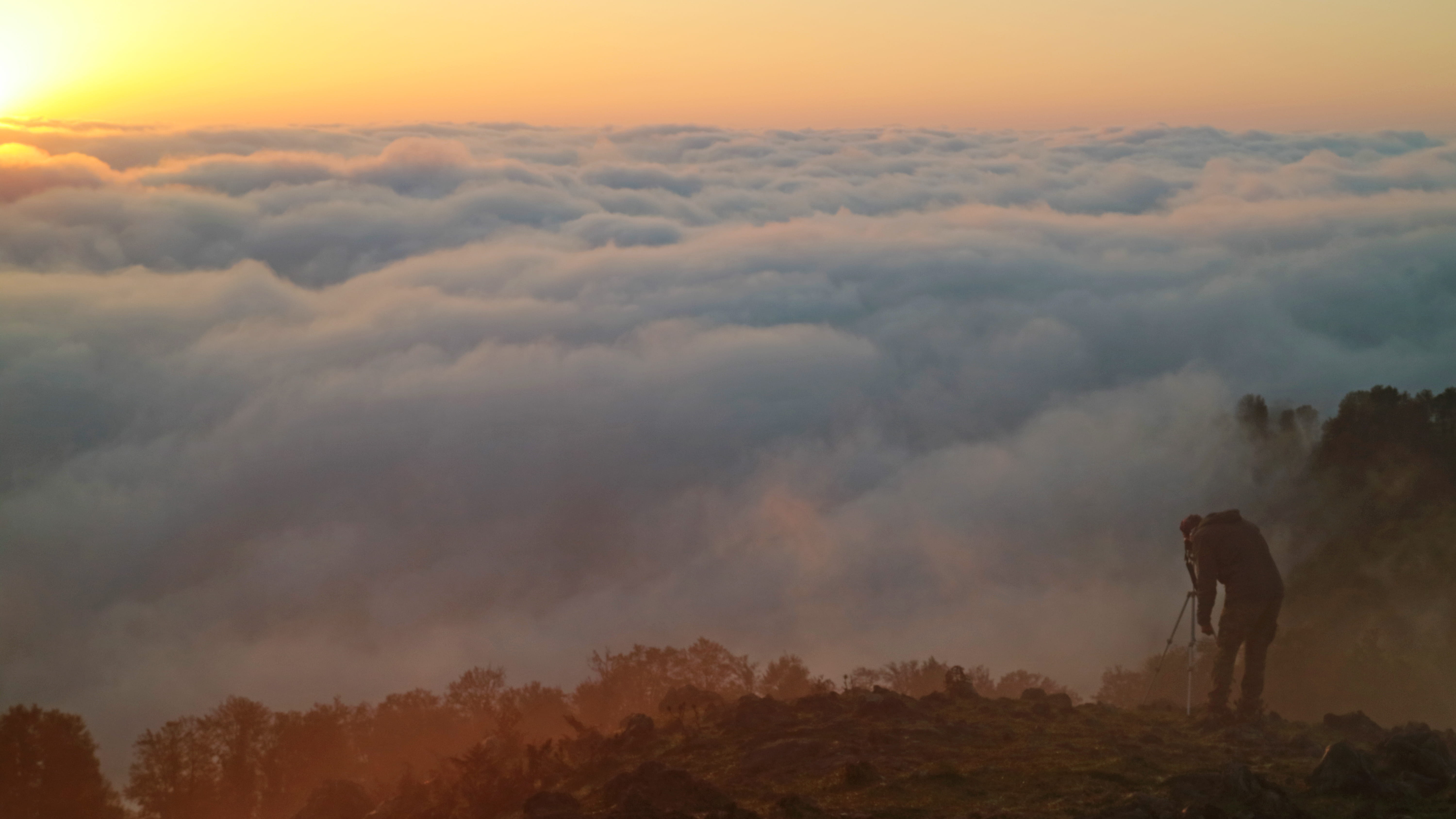 scenics - nature, outdoors, leisure activity, masal, fog, tranquility, one person, gilan, cloud - sky, gilan province, tranquil scene, real people, nature, HD Wallpaper